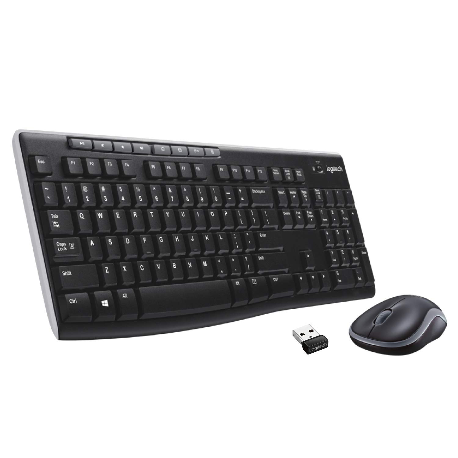 Logitech H340 USB Headset with Noise-Canceling Mic for PC & Mac | MK270 Wireless Keyboard and Mouse Combo for Windows | 2.4GHz Long Range Connection | Perfect for Home Office, Gaming & Remote Work