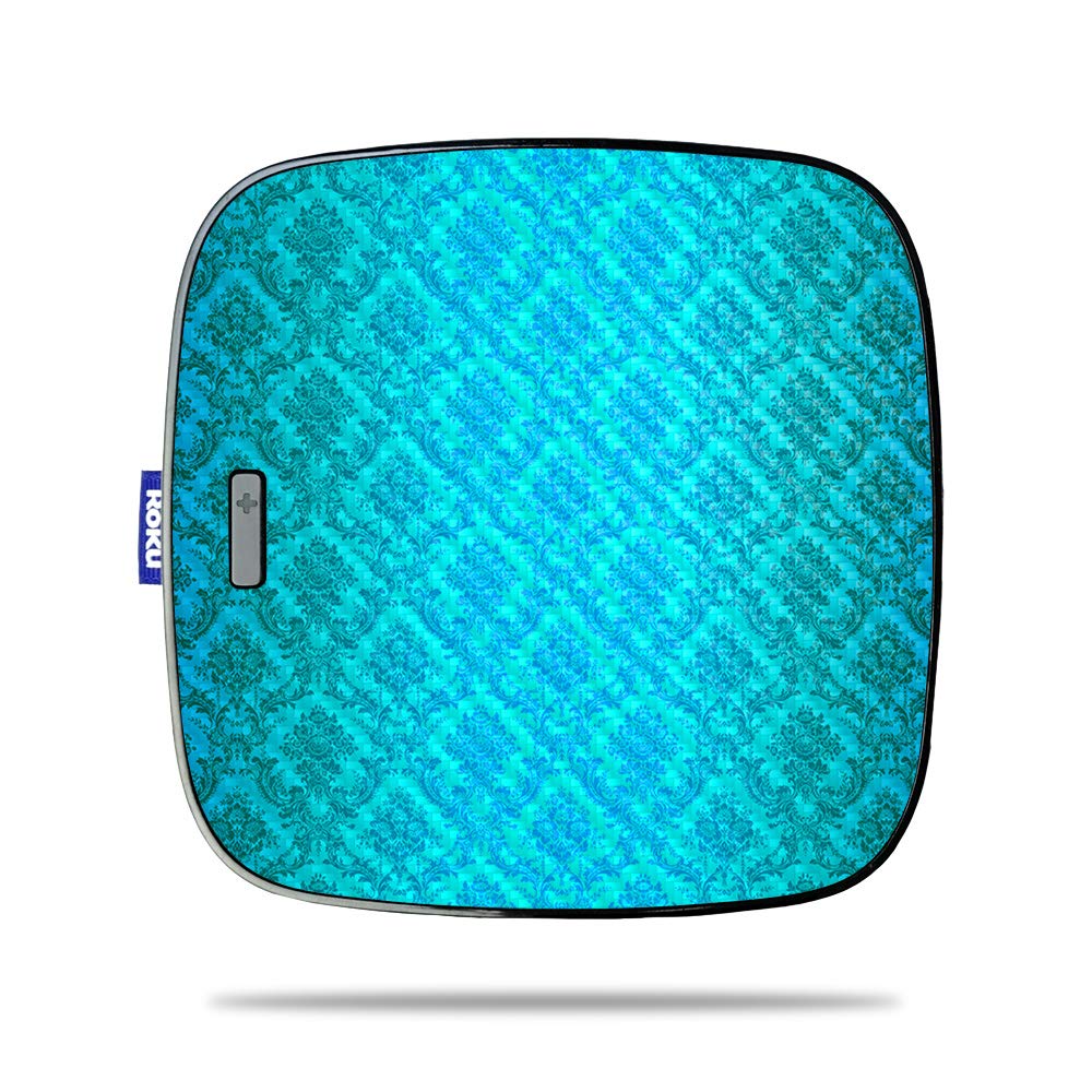 MightySkins Carbon Fiber Skin for Roku Ultra - Blue Vintage Protective Cover | Durable Textured Vinyl Wrap | Easy to Apply & Remove | Made in USA | Perfect for Home Entertainment & Gaming Setup