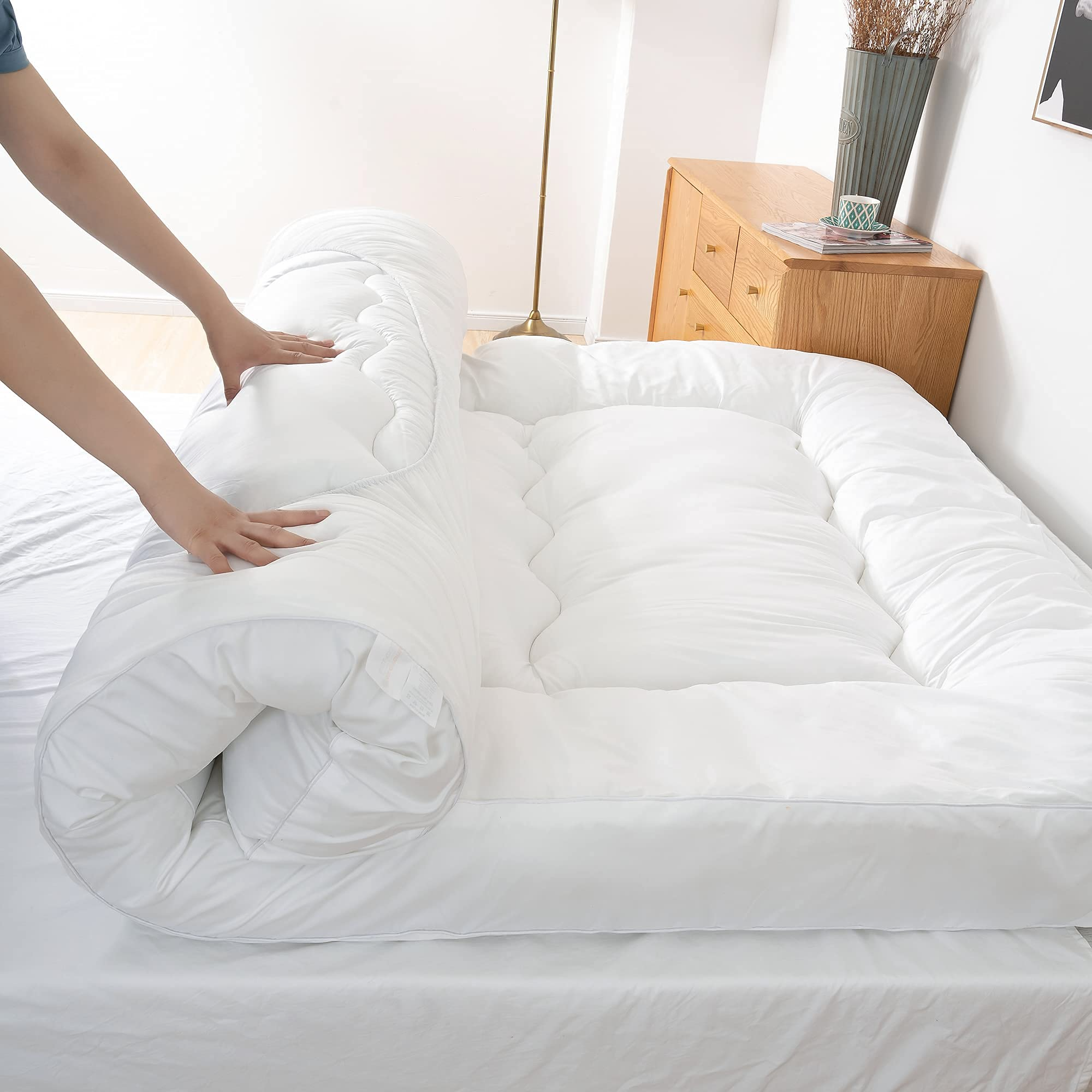 MAXYOYO Extra Thick Full Size Mattress Topper - 8-21 Inch Deep Pocket, 5-Layer Cooling Memory Foam for Back Pain Relief | Perfect for Guest Beds, Dorm Rooms & Home Comfort Upgrade