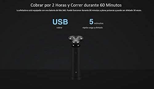 Premium Electric Shaver for Men - Waterproof Rotary Shaver for Dry/Wet Use - Cordless Rechargeable Travel Razor - Perfect Gift for Husband & Dad (Black) - Ideal for Home, Gym & Business Trips