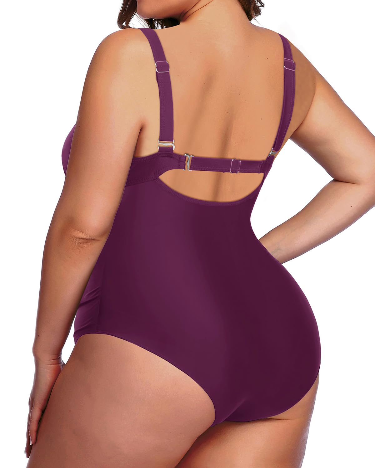 Daci Plus Size One Piece Swimsuit for Women - Mesh Tummy Control Bathing Suit with High Waist - Comfortable Swimwear for Beach, Pool & Vacation