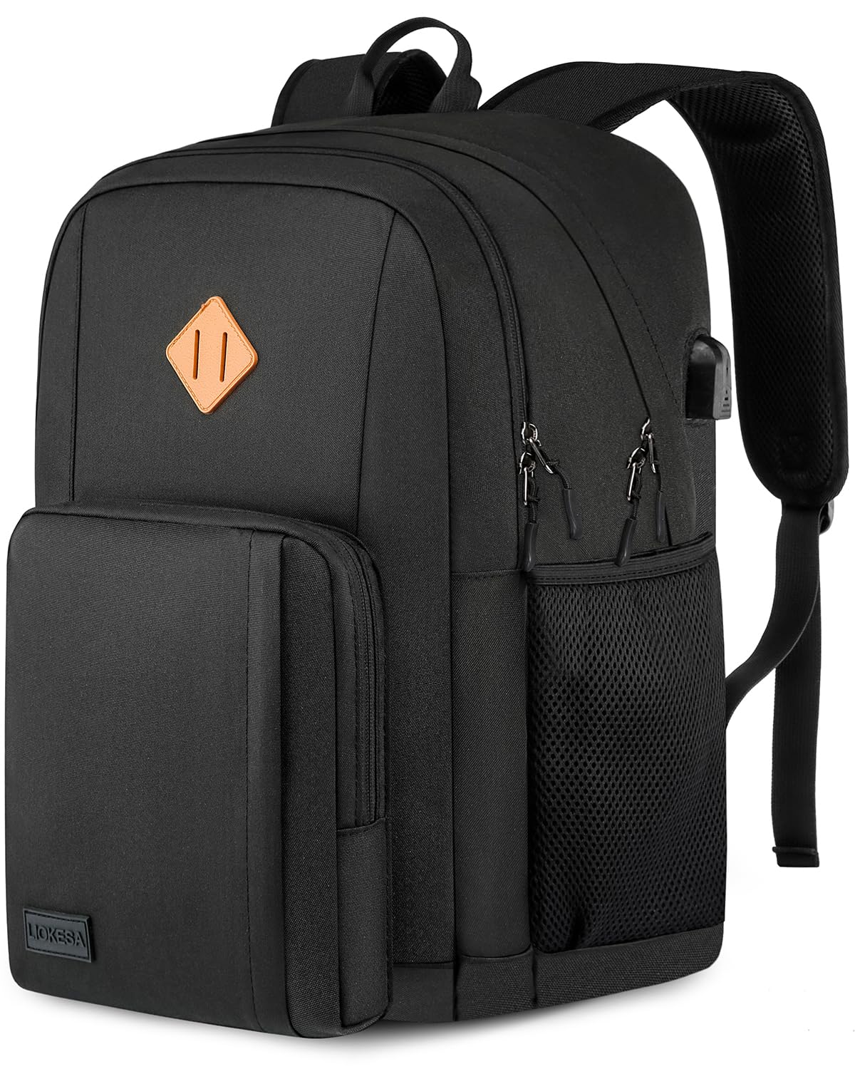 Lightweight Water Resistant Laptop Backpack with USB Charger - Durable Travel & School Backpack for Men, Women, Teens - Perfect for College, Commuting & Outdoor Adventures
