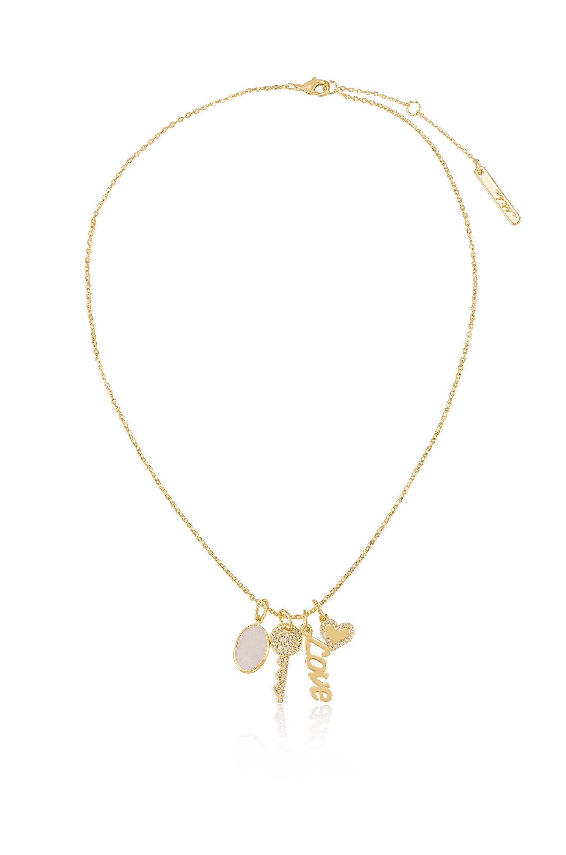 Love to Love Interchangeable Charm Necklace for Women - Customizable Layering Jewelry Gift for Anniversary, Birthday & Valentine's Day - Perfect for Everyday Wear & Special Occasions