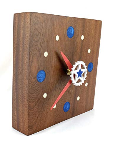 Reclaimed Cedar Slab Wall Clock - Rustic Wooden Clock with Roman Numerals - Perfect for Farmhouse, Cabin & Lodge Decor - Handmade in USA