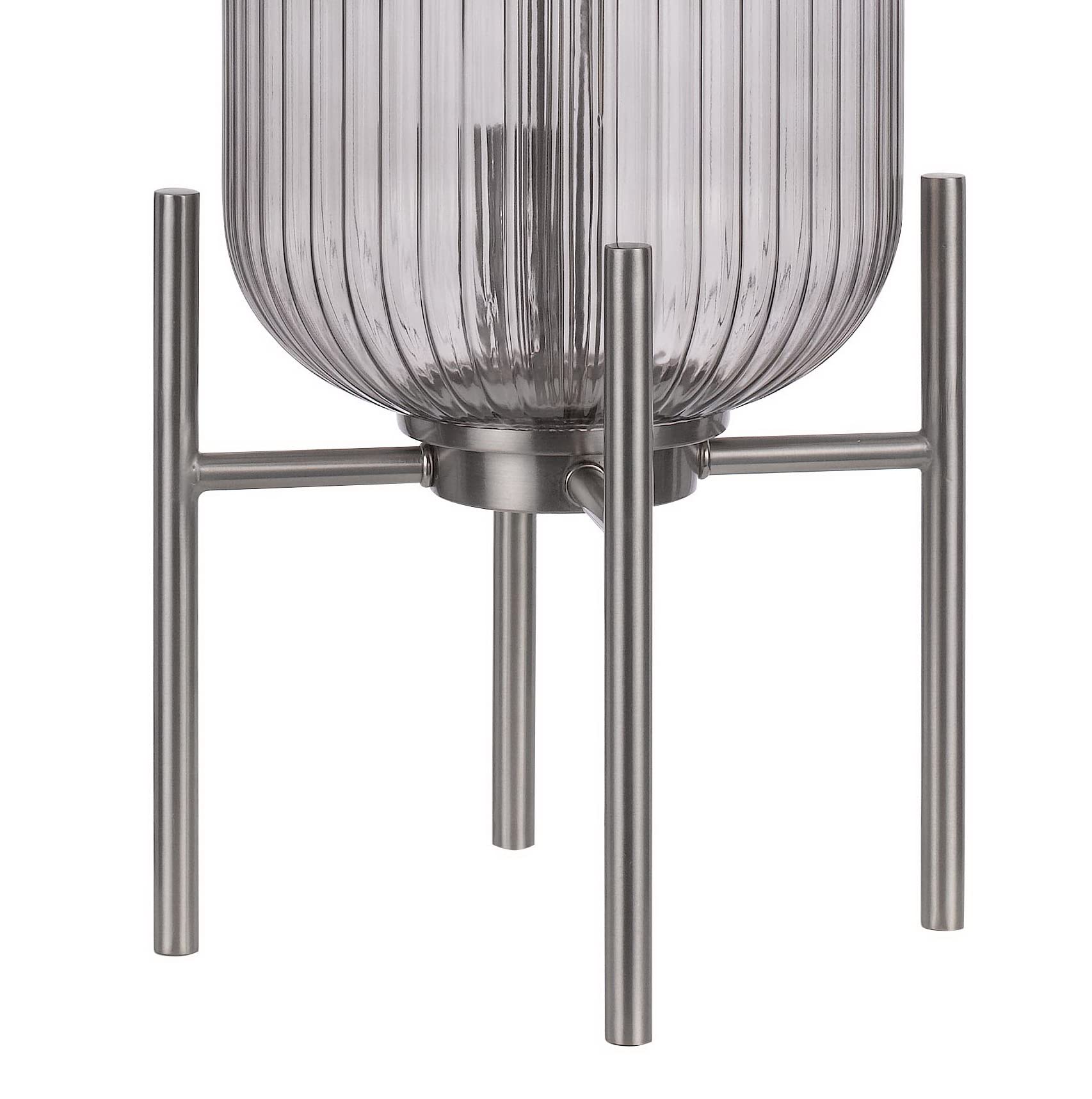 150W 3-Way Belleville Fluted Glass Table Lamp - Elegant Home Decor for Living Room, Bedroom & Office Lighting
