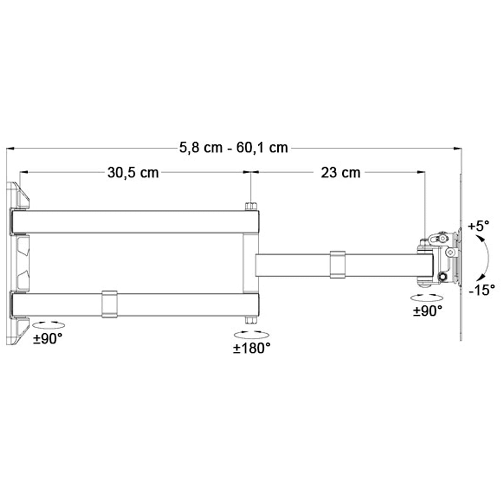 Universal TV Wall Mount Bracket - Adjustable Tilt for 15-55 Inch LCD LED 3D HD TVs - VESA 75x75 100x100 200x100 Compatible - Black (Model S89B) - Perfect for Living Room, Bedroom, or Office Setup