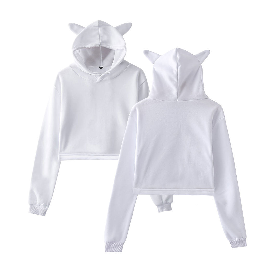 Women's Streetwear Hoodie - Long Sleeve Crop Top Pullover Sweatshirt for Girls | Spring Fashion, Casual Wear & Gym Outfits