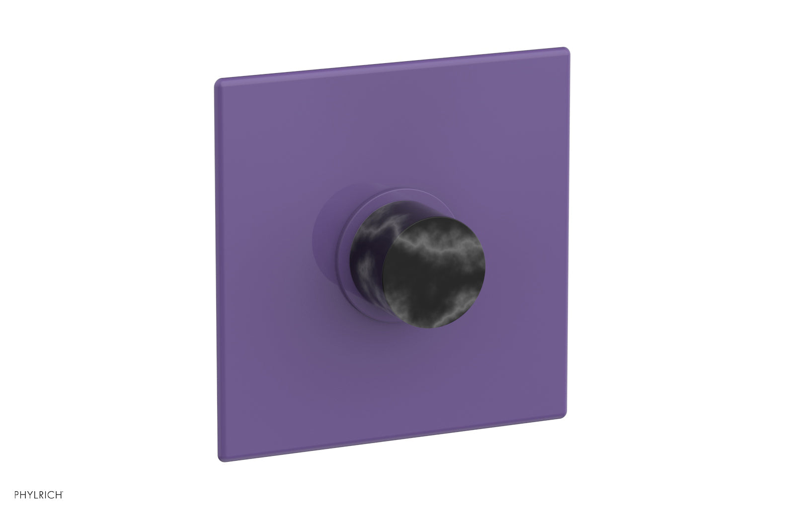 BASIC II Pressure Balance Square Shower Plate with Black Marble Handle Trim 4 186 - Modern Bathroom Upgrade for Luxurious Shower Experience
