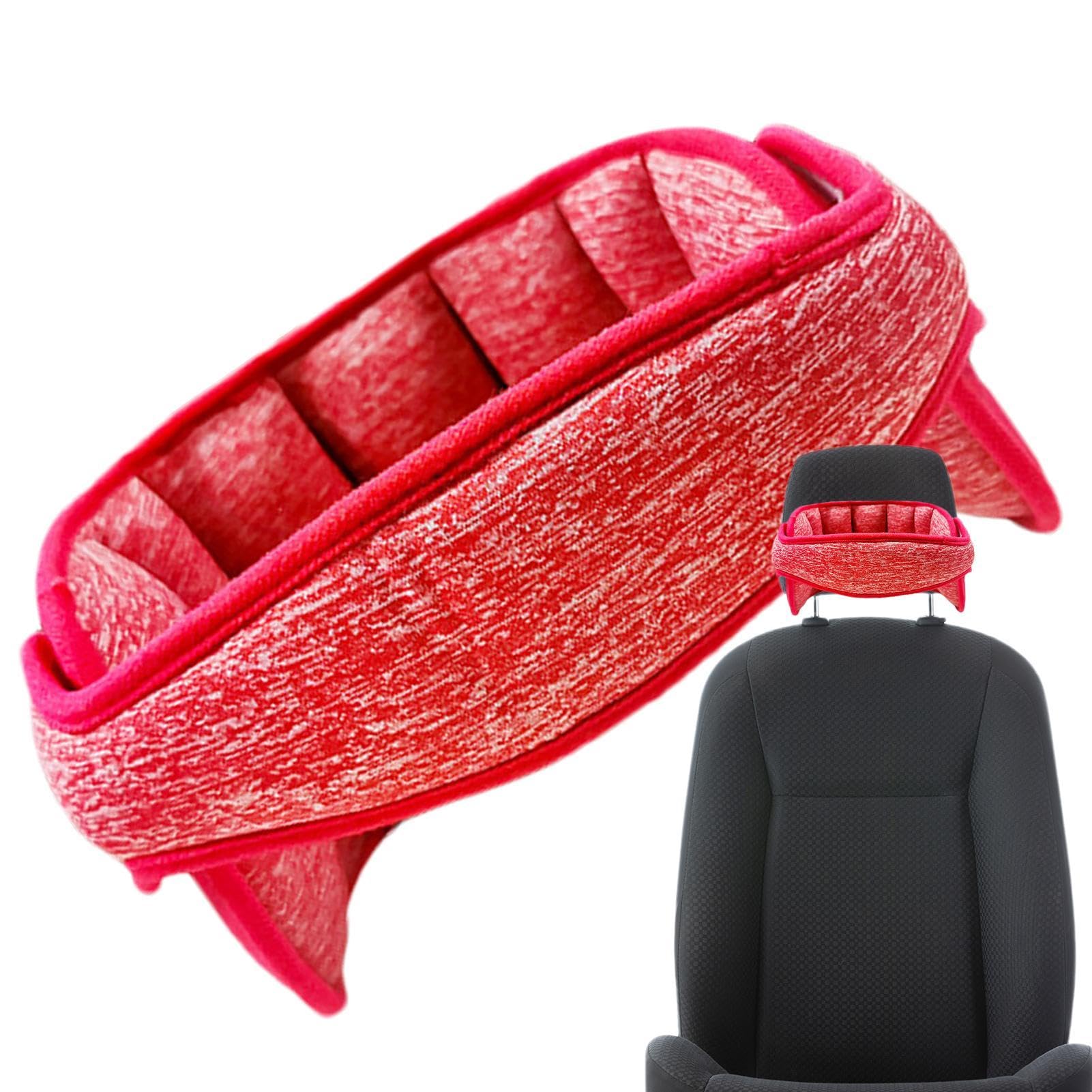 Car Headrest Pillow for Neck Support - Adjustable Safety Seat Strap for Pain Relief & Comfort - Perfect for Long Drives, Travel, and Baby Strollers