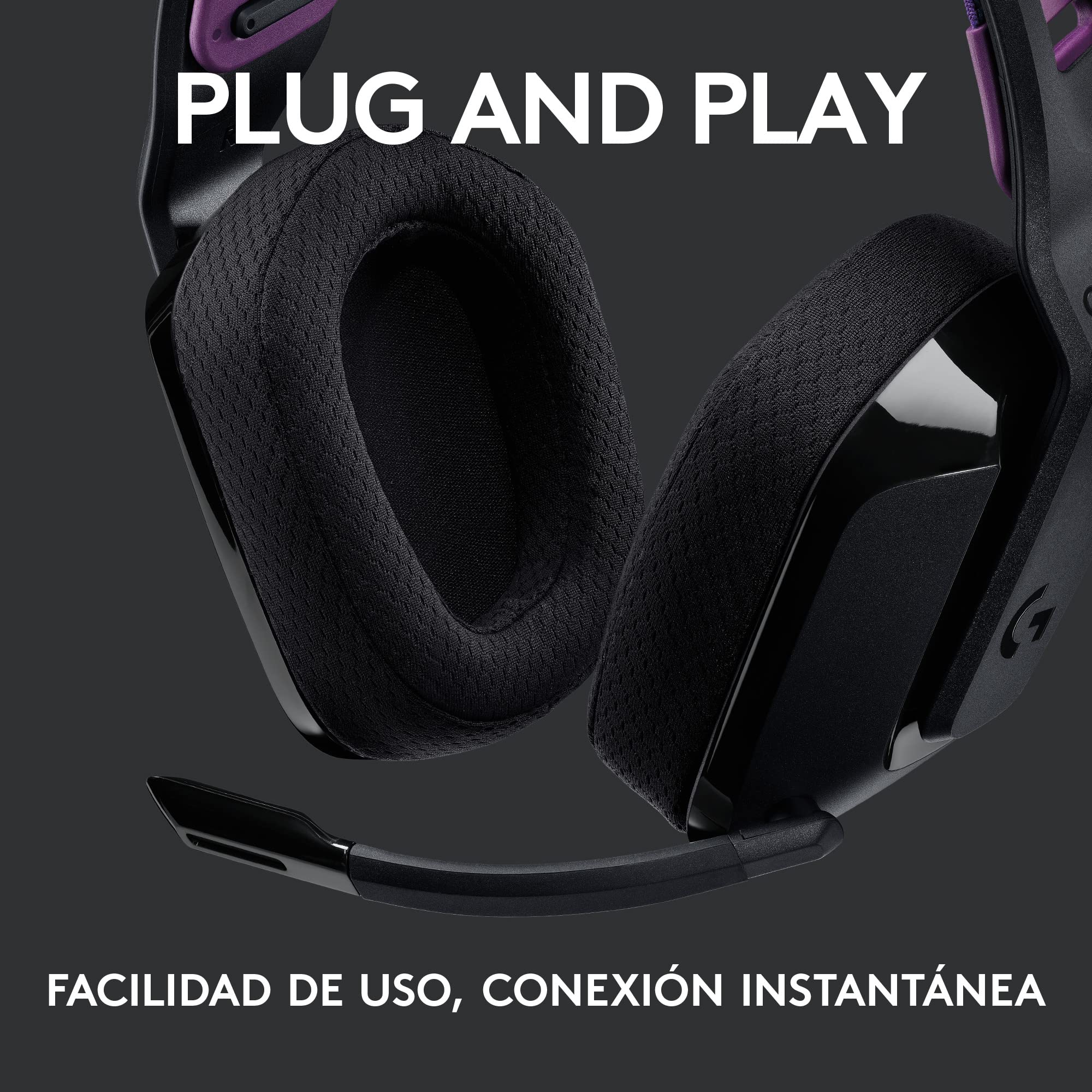 Logitech G535 Lightspeed Wireless Gaming Headset - Lightweight Over-Ear Headphones with Flip-to-Mute Mic, Stereo Sound for PC, PS4, PS5 - USB Rechargeable (Renewed, Black) | Perfect for Competitive Gaming, Streaming & Long Gaming Sessions