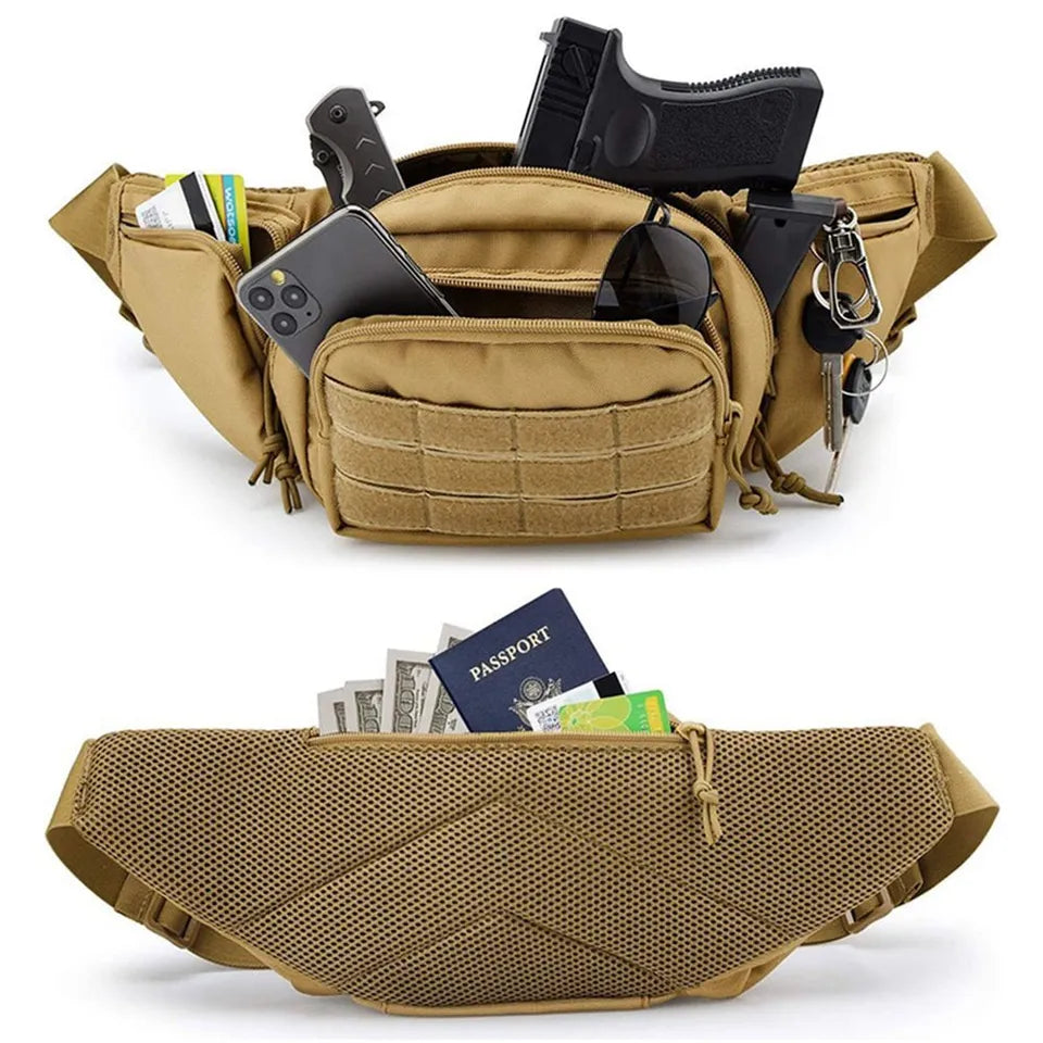 Tactical Waist Pack for Concealed Carry - Durable Fanny Pack Holster with Multiple Pockets - Perfect for Outdoor Activities, Hiking, Travel and Everyday Use