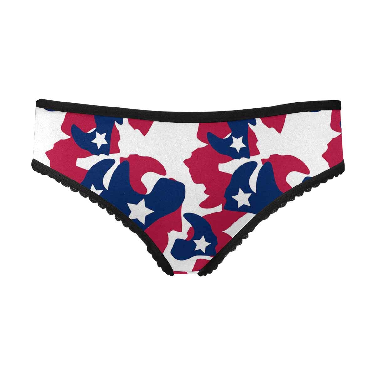 InterestPrint Women's Breathable Cotton Briefs - Soft American Flag Camo Underwear for Everyday Comfort | Perfect for Workout, Travel & Patriotic Occasions