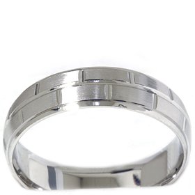 6mm Handmade Brushed 14K White Gold Wedding Band for Men - Perfect for Engagement, Anniversary & Everyday Wear