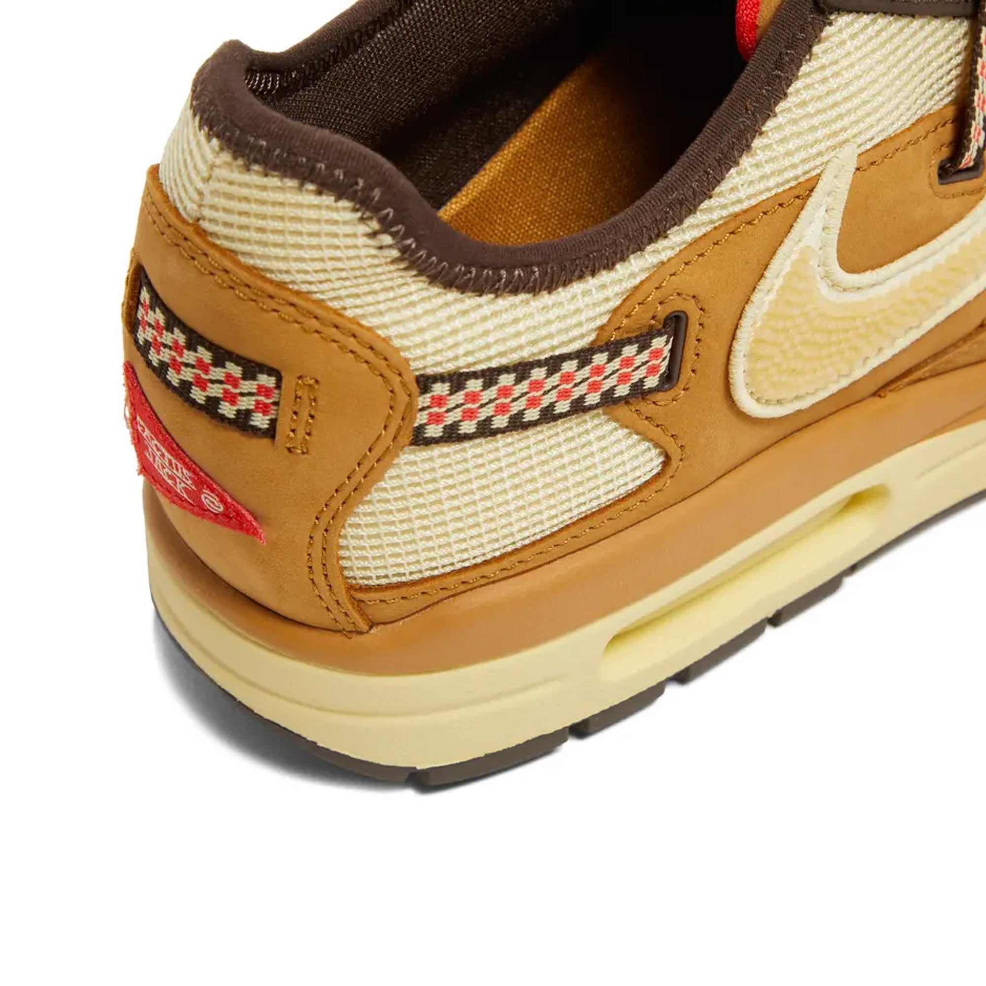 Travis Scott x Nike Air Max 1 'Cactus Jack' Wheat Lemon Drop Sneakers (2022) - Men's Limited Edition Retro Running Shoes for Streetwear & Casual Outfits
