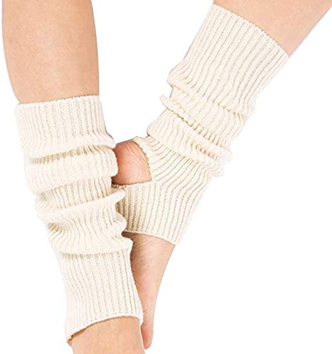 Breathable Non-Slip Yoga Socks for Women - Toeless Workout Socks with Grip for Pilates, Dance & Fitness - Comfortable Leg Warmers (Black) - Perfect for Yoga Studios, Home Workouts & Dance Classes