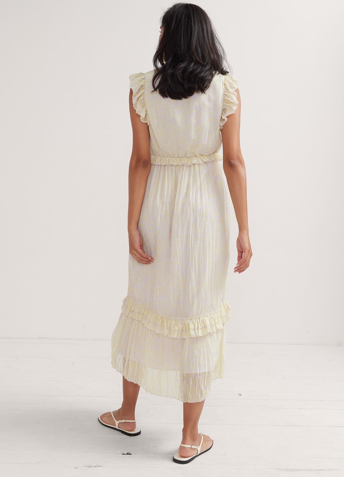 Luna Dress for Women - Elegant Flowy Midi Dress with Short Sleeves & V-Neck | Perfect for Summer, Beach, Date Night & Casual Wear
