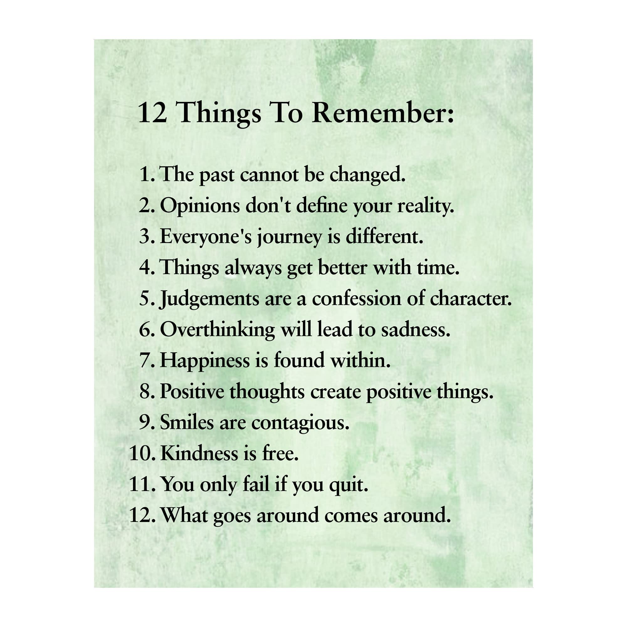 12 Things To Remember