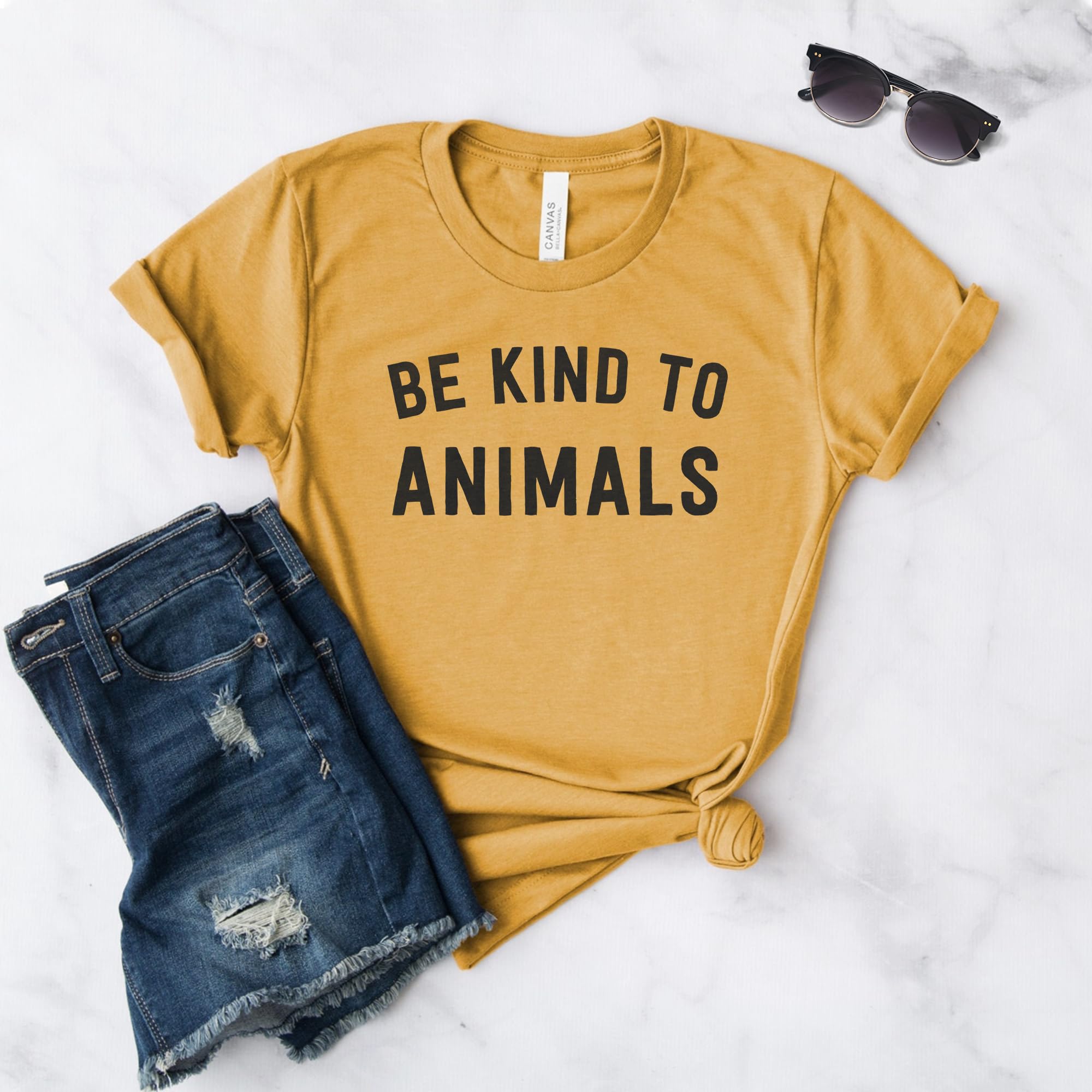 Animal Rescue T-Shirt - Be Kind To Animals Unisex Tee - Soft Cotton Animal Rights Shirt for Men & Women - Cute Animal Lover Apparel for Pet Adoption Events & Wildlife Conservation Support
