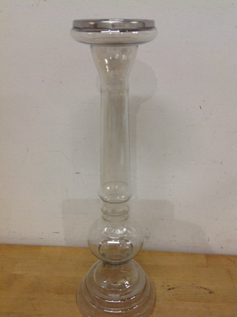 17oz Clear Glass Candle Holder for Home Decor, Wedding Centerpiece, Table Decorations - Elegant & Modern Design