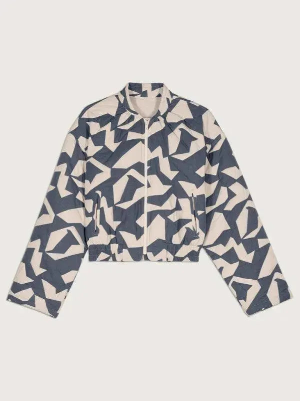 Trendy Loose Fit Winter Print Quilted Coat for Women - Warm Fashion Outerwear for Cold Weather, Casual Outings & Street Style