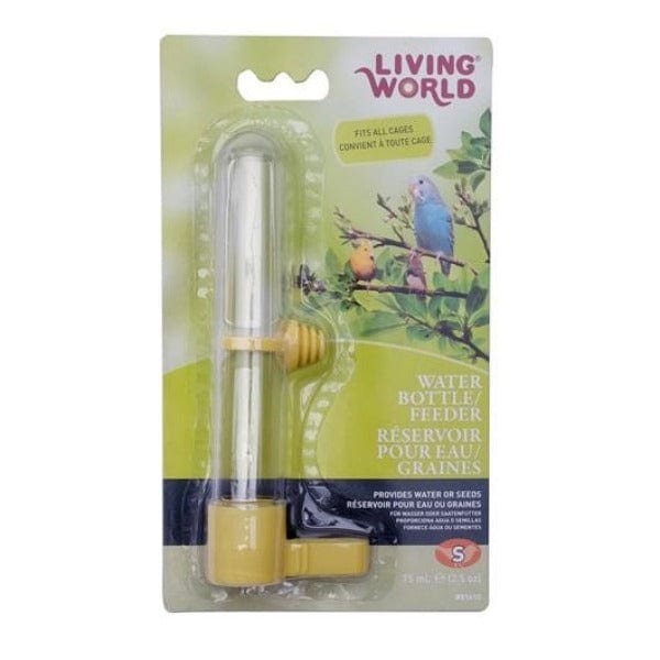 Living World Small Water Bottle and Feeder Combo for Birds - Perfect for Parakeets, Canaries & Finches - Ideal for Cage Accessories and Bird Hydration Needs