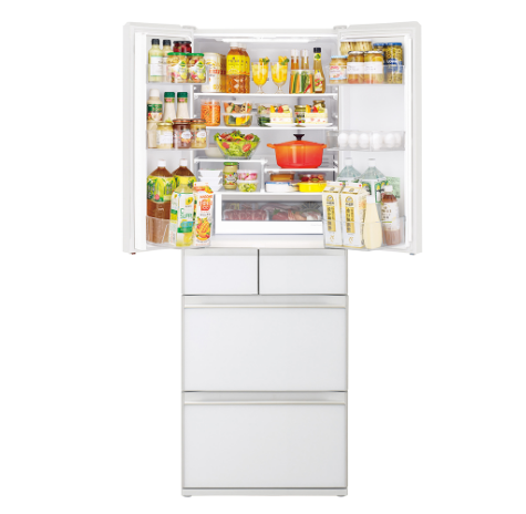 Hitachi R-HV490RS XK/XW/X 379L Multi-Door Refrigerator - Energy Efficient Large Capacity Fridge for Home, Kitchen & Restaurant Use