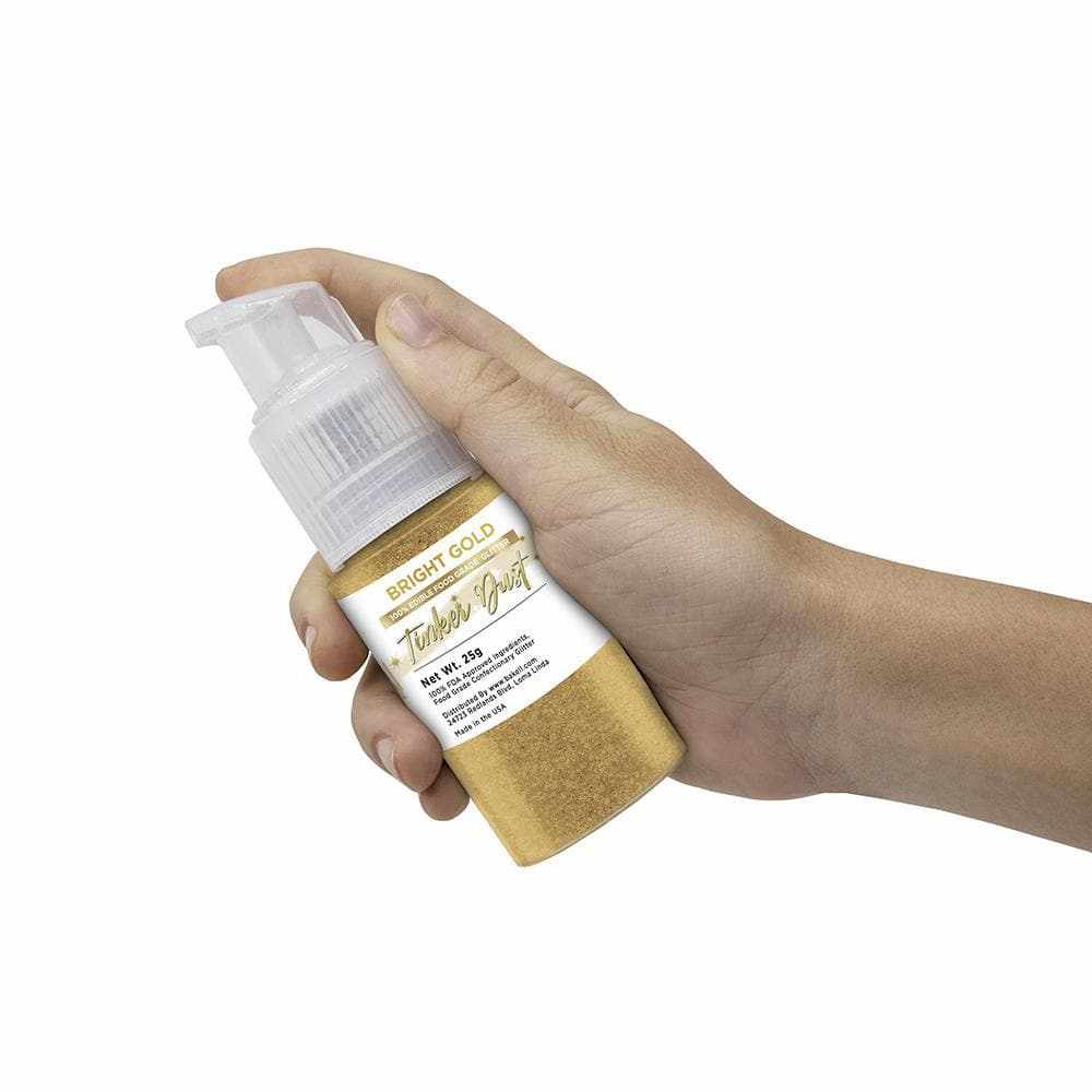 Bright Gold Edible Glitter Spray 25g Pump | Tinker Dust® - Perfect for Cake Decorating, Cupcake Toppers & DIY Edible Crafts