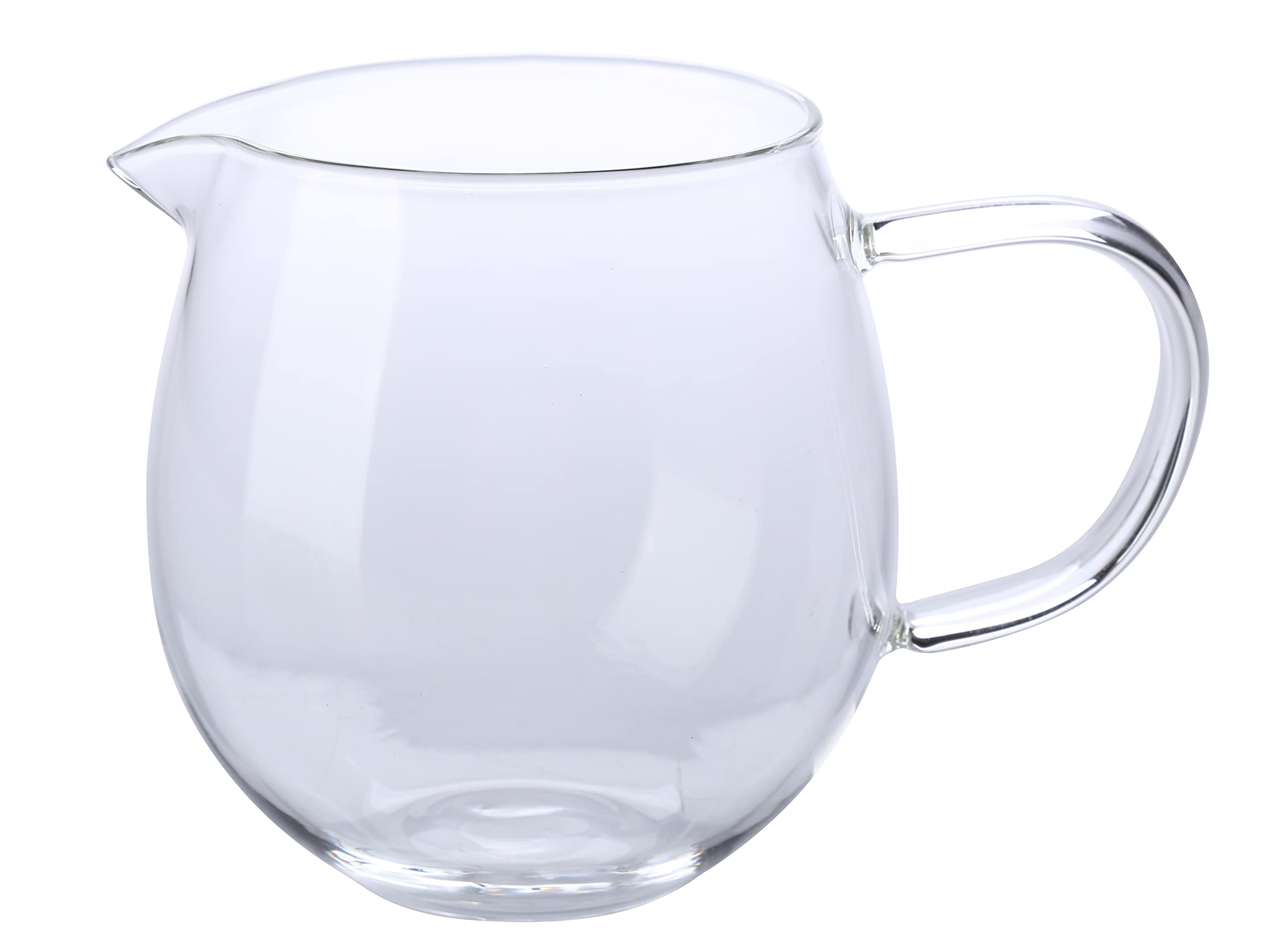 I-MART 10oz Glass Pitcher for Milk, Creamer, Tea & Beverages - Small Glass Carafe for Coffee, Juice, Cocktails & Kitchen Use