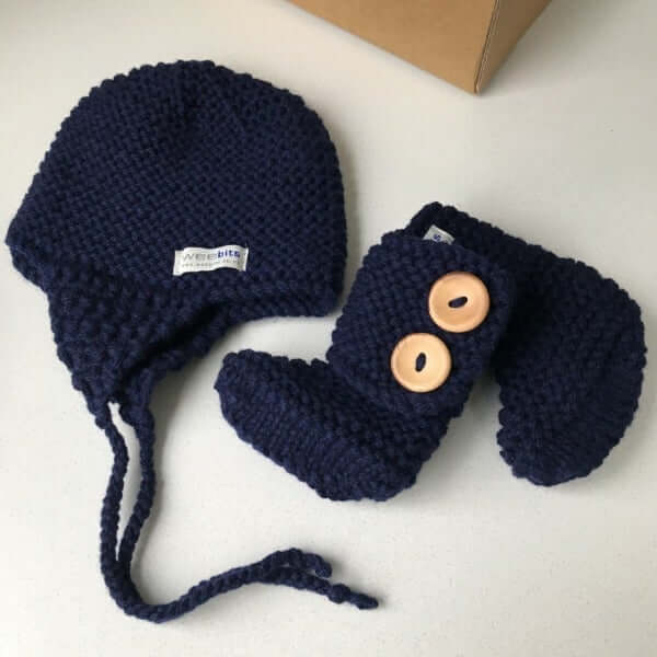 Chunky Knit Hat and Boots Set - Warm Winter Beanie & Cozy Booties for Women - Soft Yarn Accessories for Cold Weather - Perfect for Snow Days, Outdoor Adventures & Casual Wear