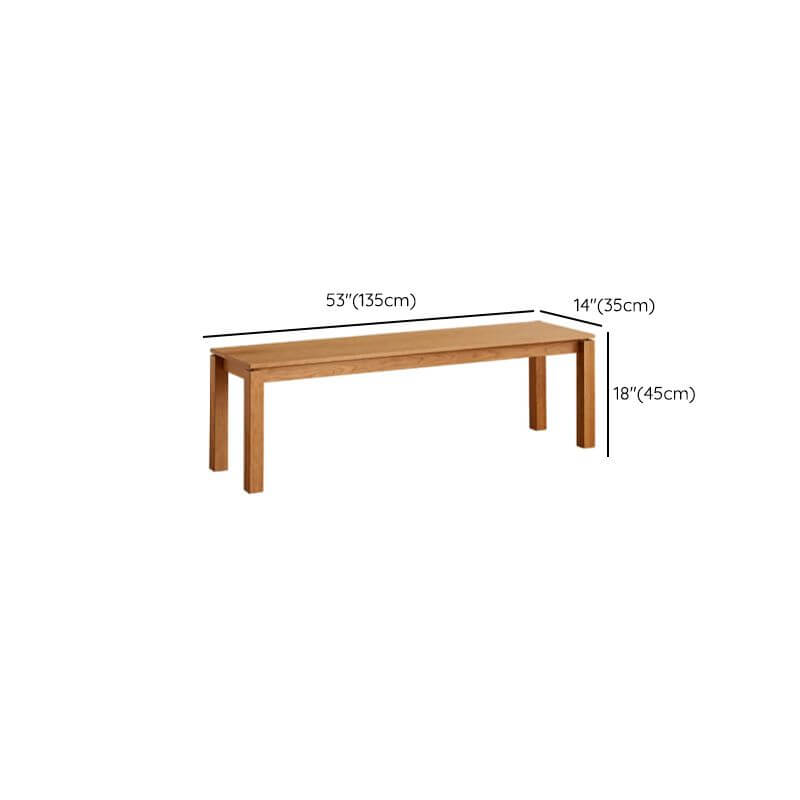 Stylish Solid Color Natural Wood Mudroom Bench for Entryway - Durable Indoor Seating for Hallway, Living Room & Bedroom
