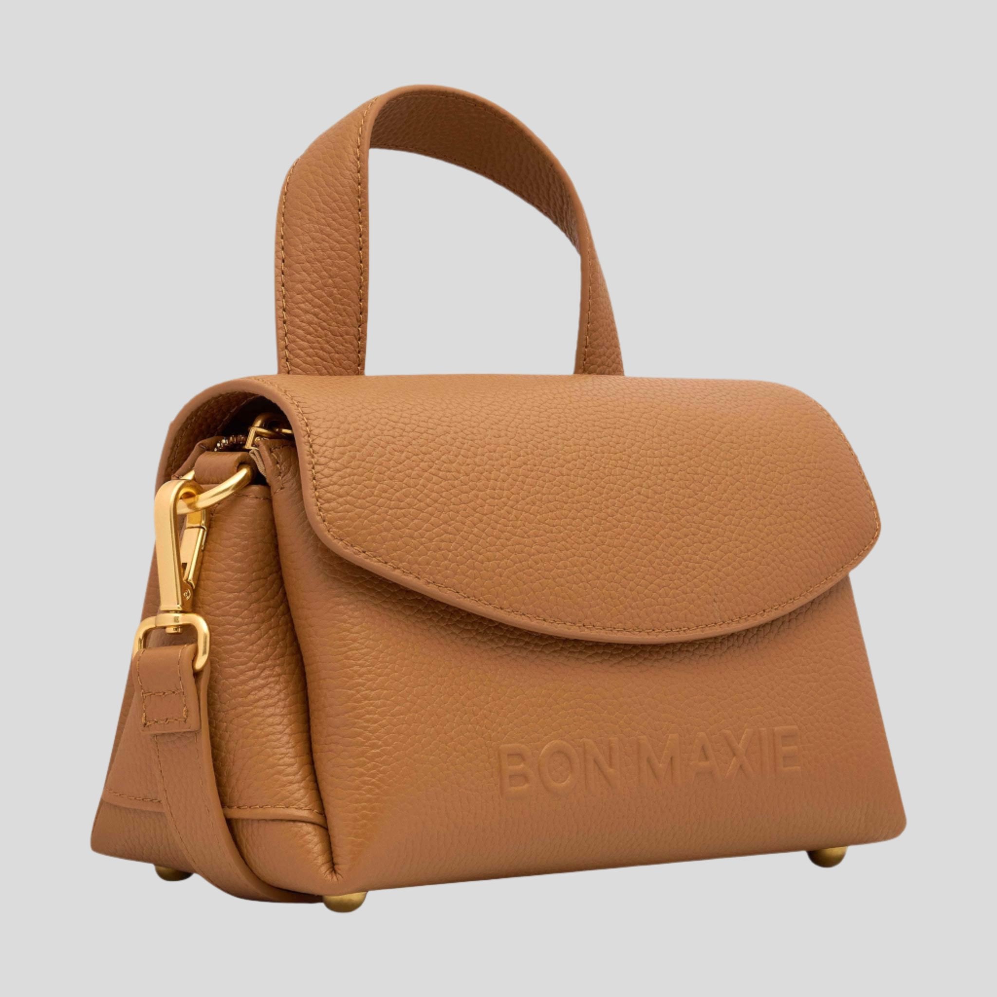 Mini Tryhard Leather Crossbody Bag for Women - Stylish Tan Shoulder Purse - Perfect for Travel, Shopping & Everyday Use