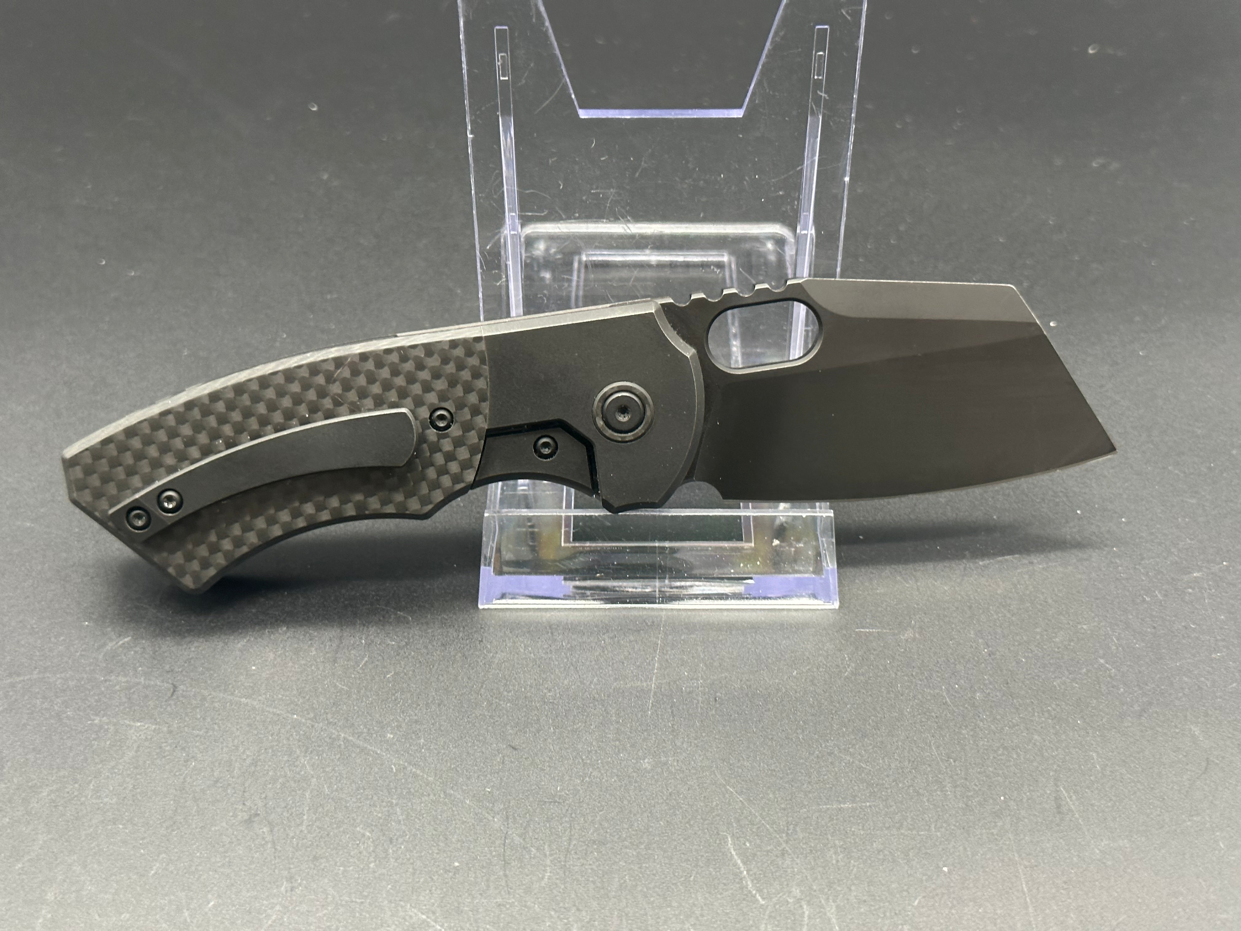 BERG BLADES SLIM Folding Knife - M390 Steel Blade, Titanium Handle, Carbon Fiber Inlay - EDC, Outdoor, Camping, Survival Gear