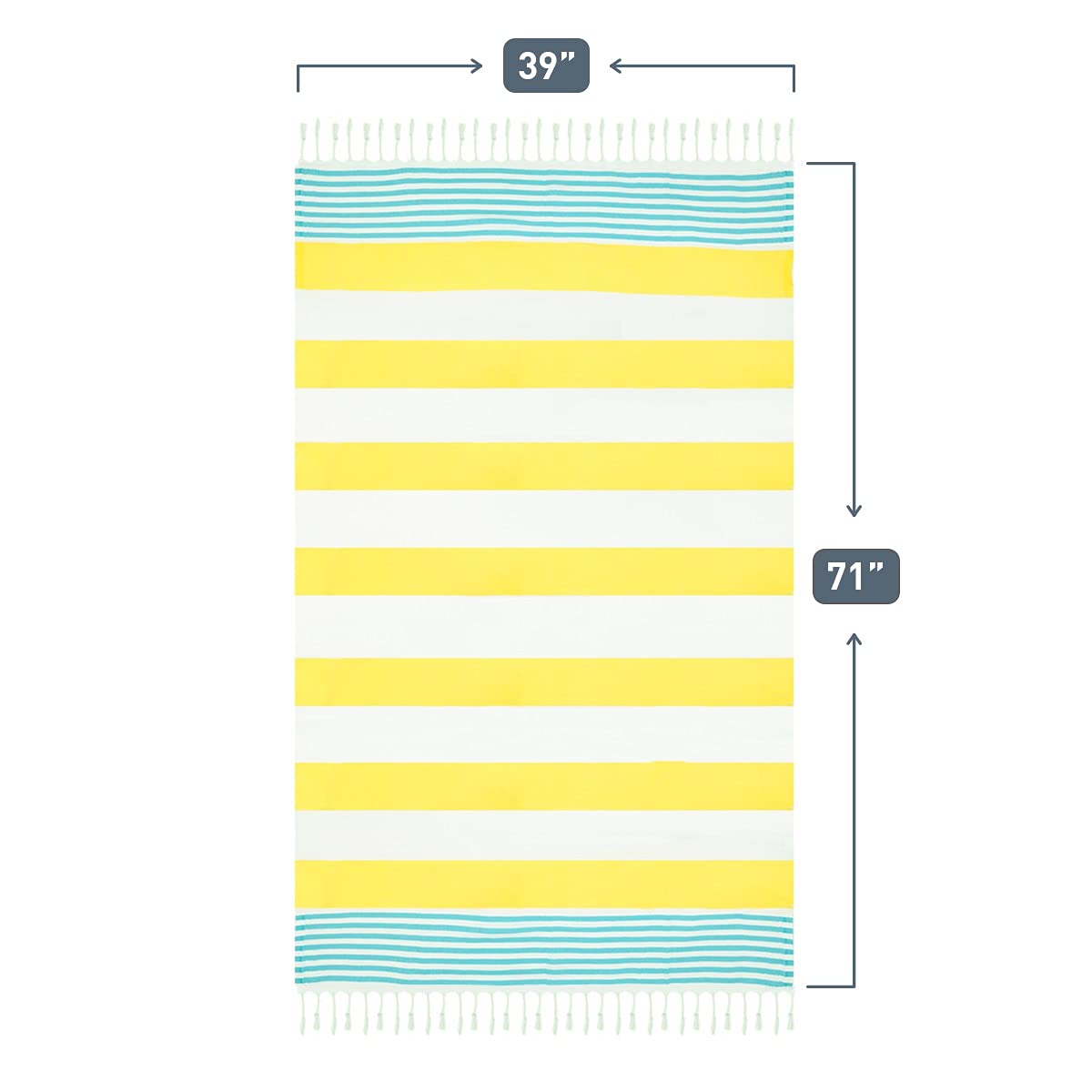 HAVLULAND Oversized Turkish Beach Towels - Quick Dry, Sand-Free, Lightweight, Extra Large Bath & Pool Blanket for Adults, Women, Travel - Set of 2 | Perfect for Beach Vacations, Poolside Lounging & Summer Getaways