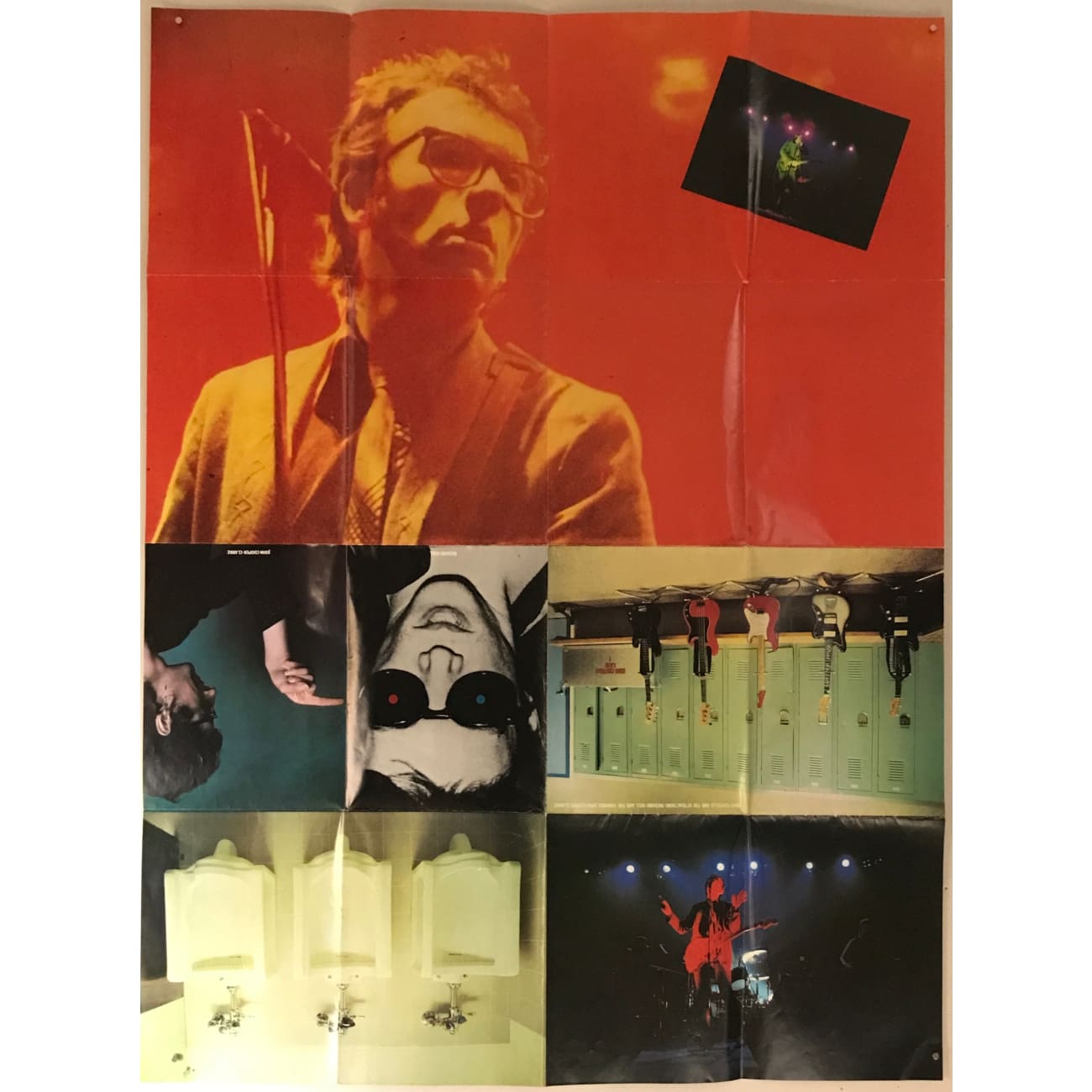 Elvis Costello 80s Vinyl Record LP Insert Poster - Rare Collectible Music Memorabilia for Home Decor & Music Room Display