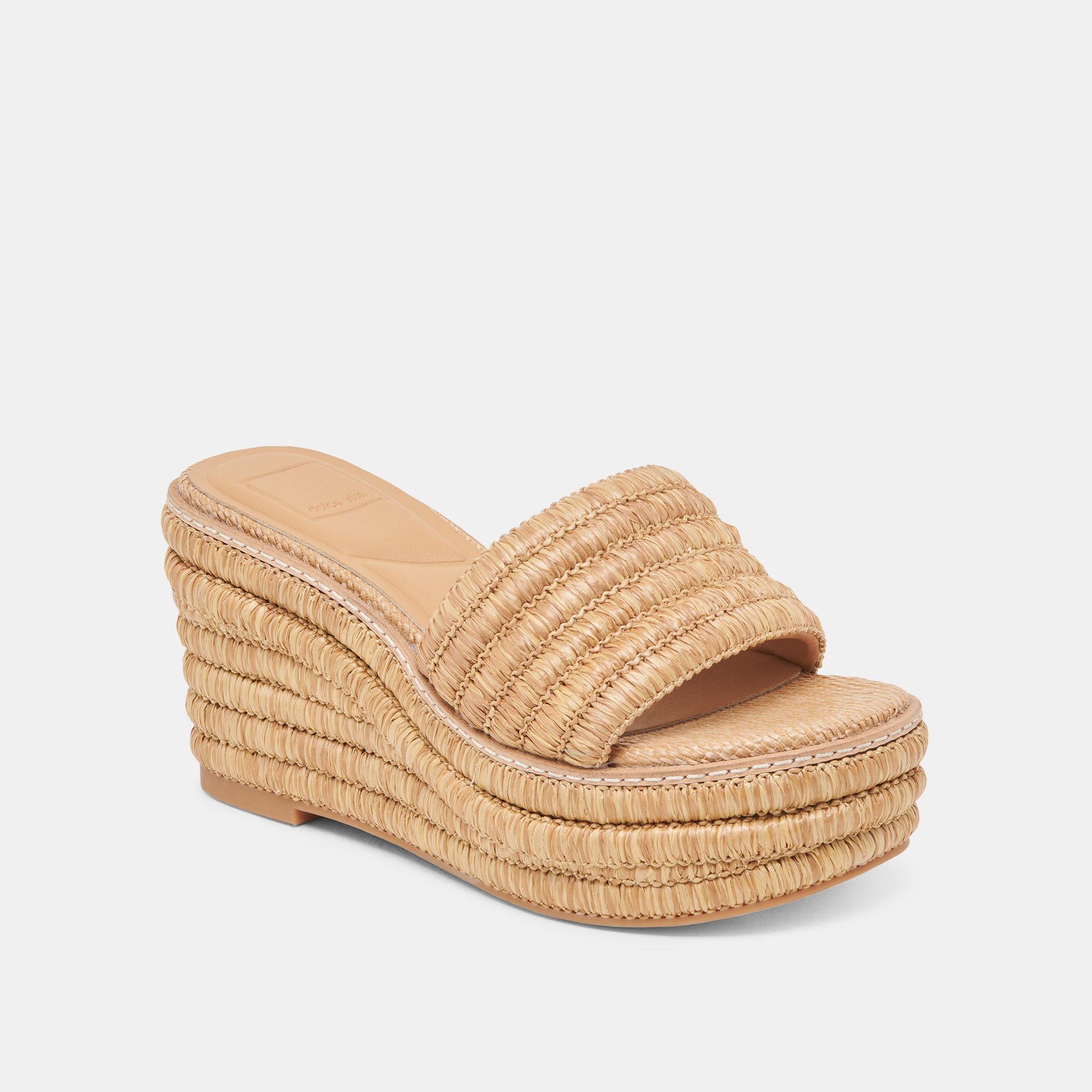 THRONE WEDGES Light Tan Natural Raffia Espadrille Sandals - Perfect for Summer Beach Vacations, Pool Parties & Casual Outings