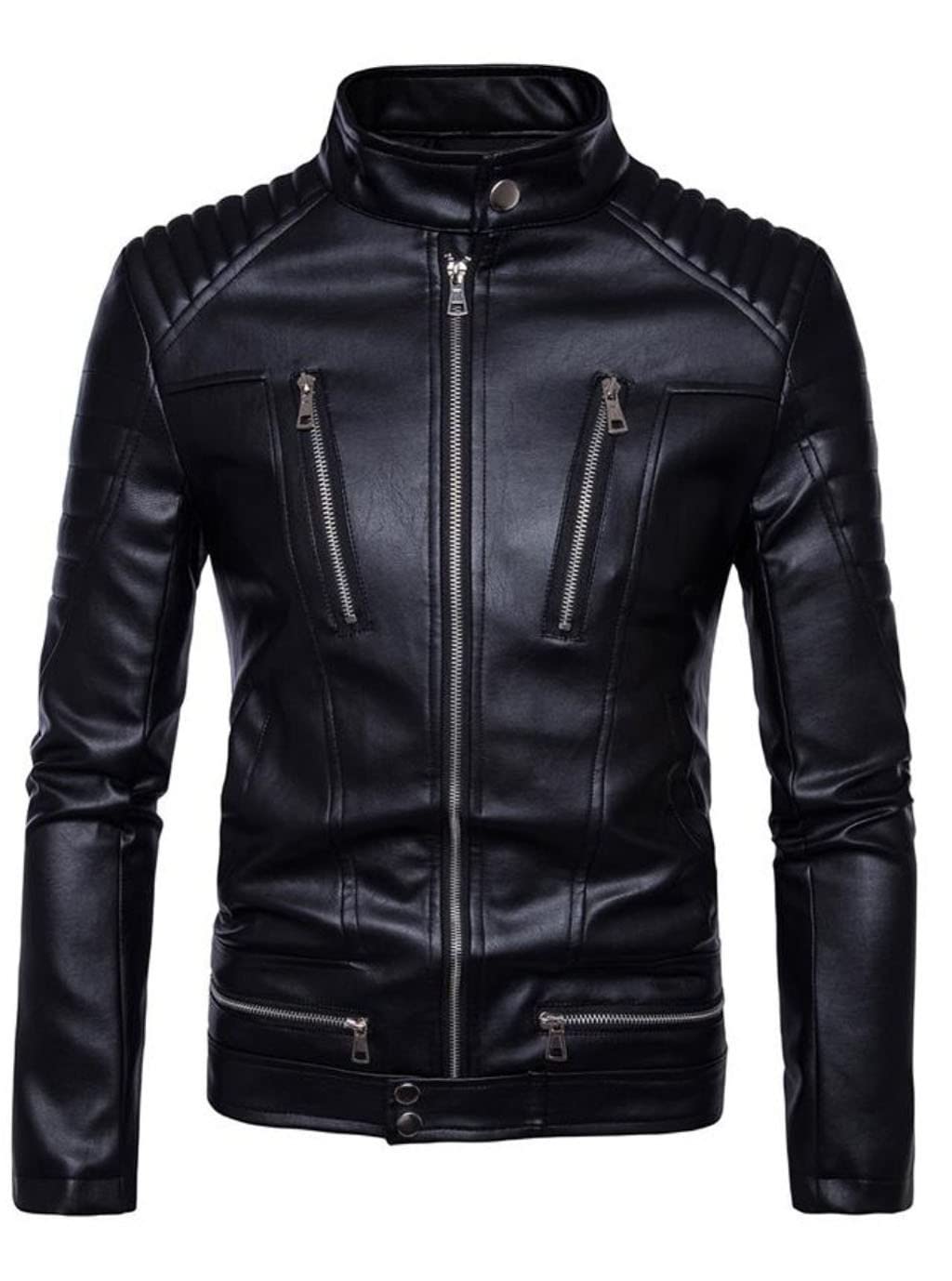Legend Men's Black Real Leather Jacket - Motorcycle Rider Biker Jacket for Big & Tall Men - Perfect for Riding, Casual Wear & Outdoor Adventures