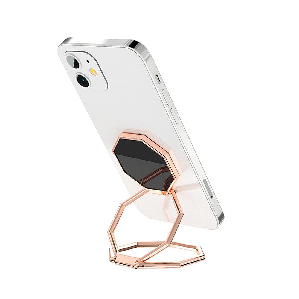 CHDHALTD Retractable Magnetic Phone Ring Holder - Double Ring Metal Stand for iPhone, Samsung & Tablets - Secure Grip for Hands-Free Viewing, Perfect for Watching Videos, Gaming & Taking Selfies