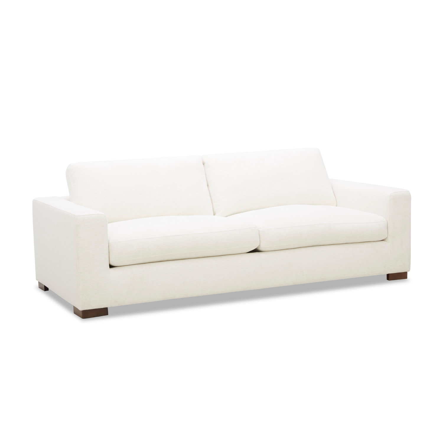 Charlestown Sofa - Crypton® Nomad Snow Performance Fabric - Modern Living Room Couch for Small Spaces & Apartments