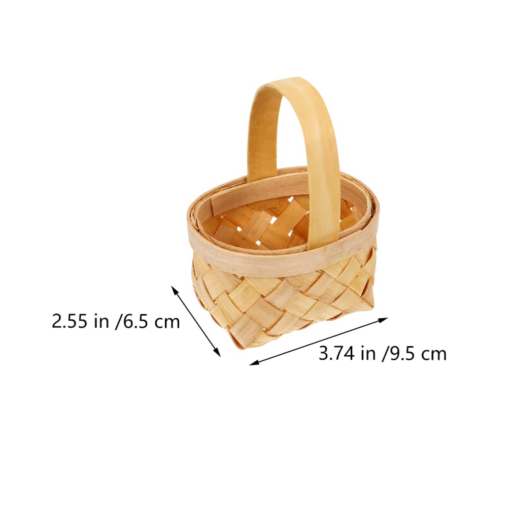 18-Piece Handwoven Wooden Baskets Set - Decorative Storage Baskets for Wedding, Candy, Flowers & Home Organization - Multipurpose Woven Baskets for Living Room, Kitchen, Bathroom & Party Decor