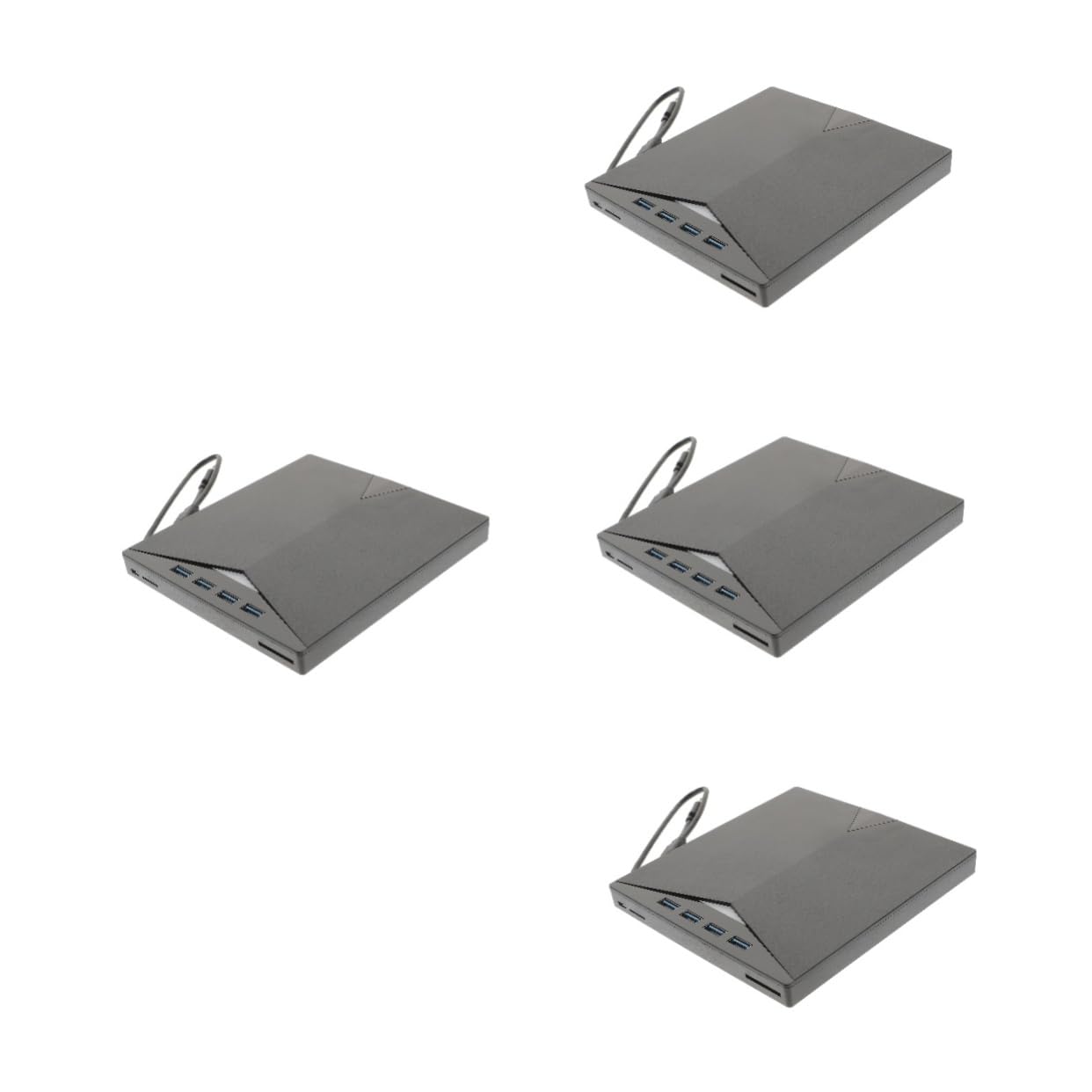 Homoyoyo 4-Piece USB External DVD Drive Burner Writer - Portable CD/DVD ROM Rewriter for Laptop & Computer - Plug & Play for Movies, Music, Software Installation & Data Backup