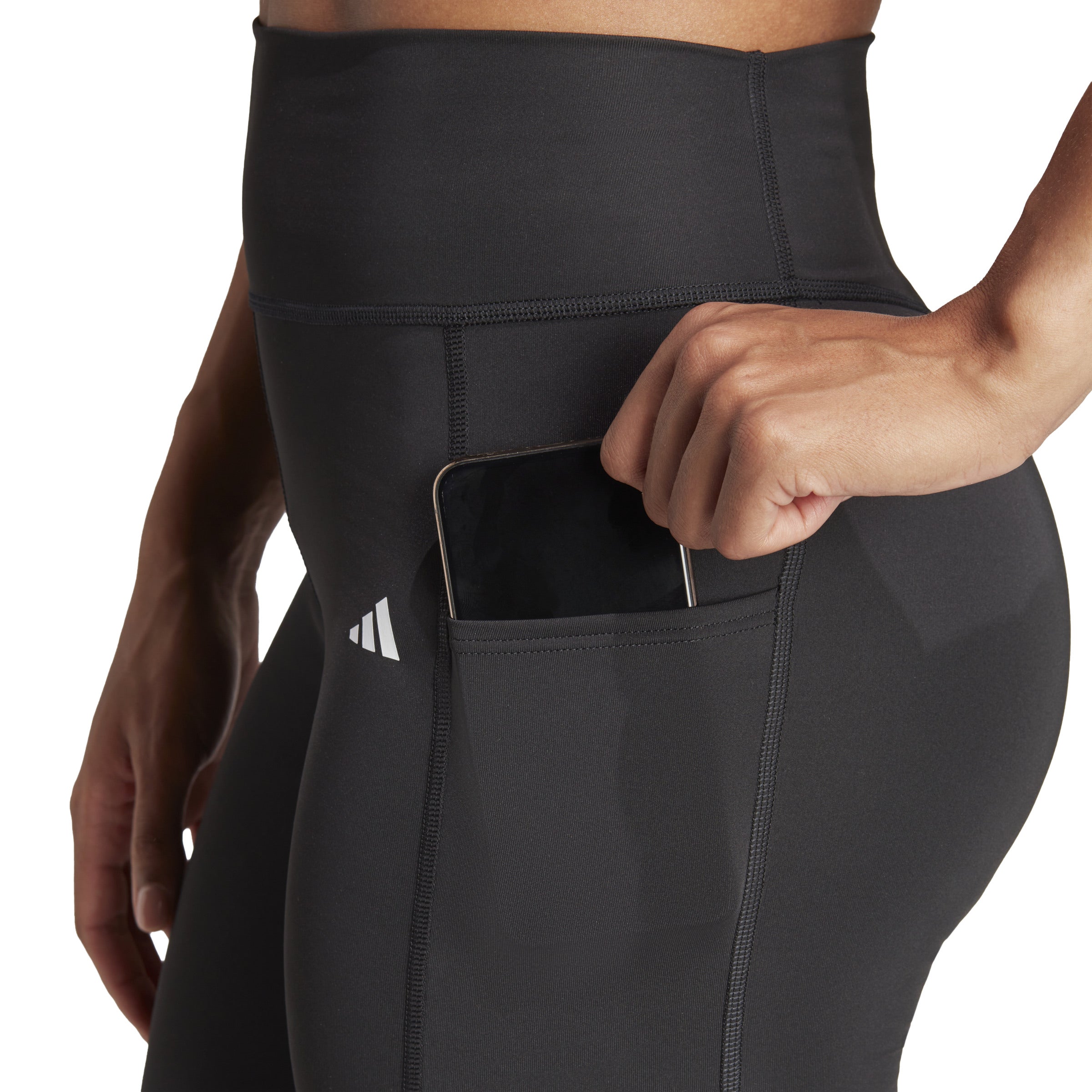 Adidas Women's Optime Full Length Tights - High Waist Yoga Pants for Running, Workout & Gym - Moisture Wicking & Stretchy Activewear