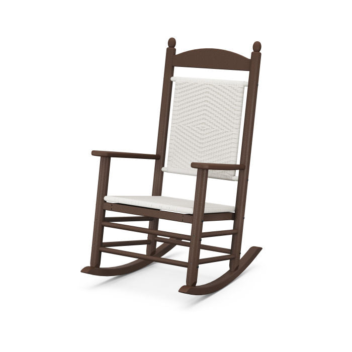 POLYWOOD Jefferson Woven Rocker - All-Weather Outdoor Rocking Chair with UV Protection | Perfect for Patio, Garden, Porch & Poolside Relaxation