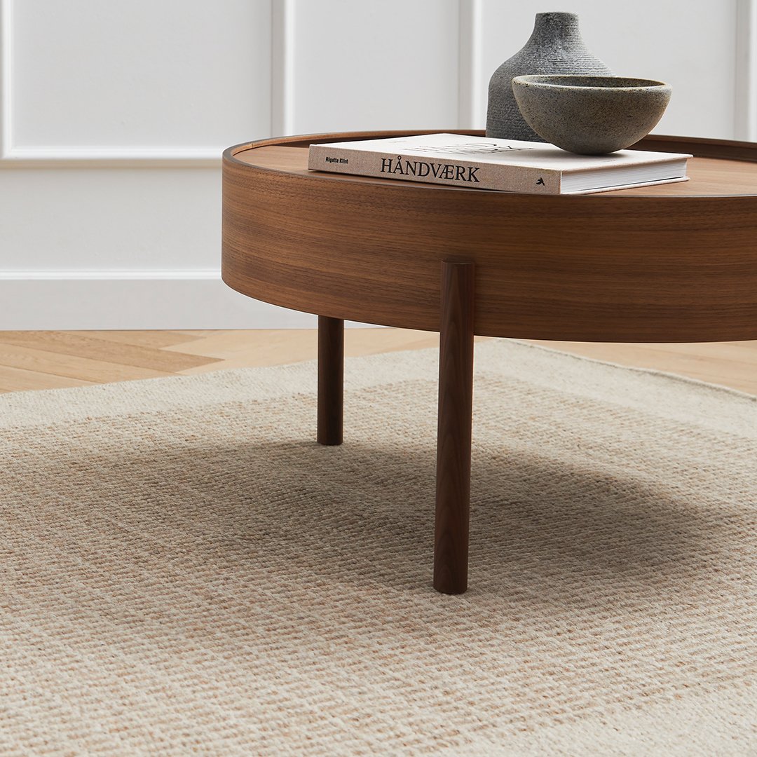 Modern Arc Coffee Table - Mid-Century Style Wooden Living Room Furniture for Home Decor | Perfect for Small Spaces, Apartments & Lounge Areas