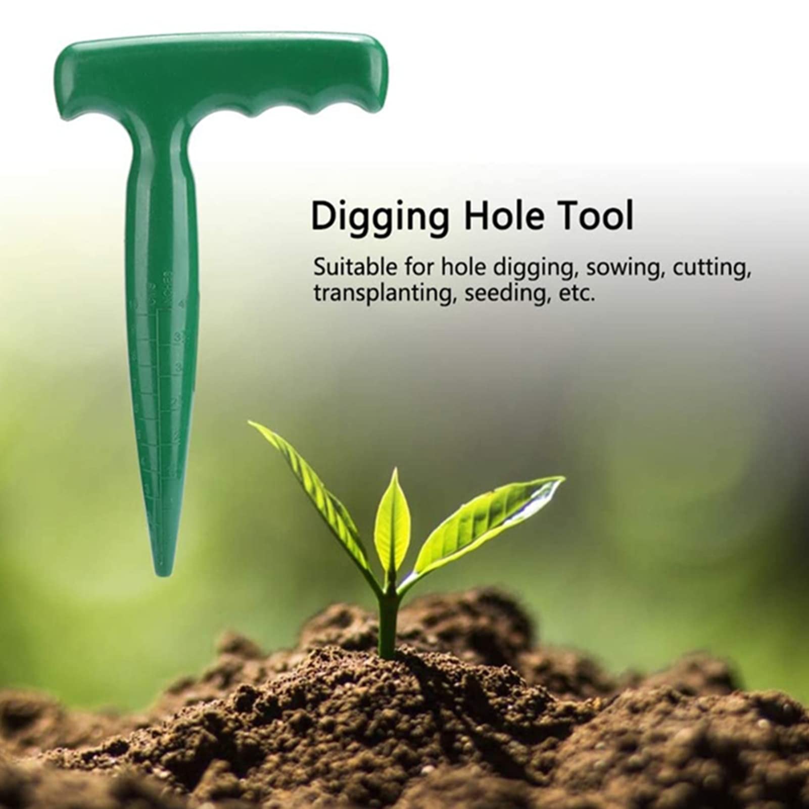 **Premium Dibber Bulb Planter - Seedling Planting & Transplanting Tool with Ergonomic Grip - Perfect for Gardening, Bulb Planting & Seed Starting - Ideal for Home Gardeners & Professional Landscapers**    *(Use Cases: Planting bulbs, transplanting seedlings, creating holes for seeds, gardening tasks, flower beds, vegetable gardens, and indoor plant care.)*