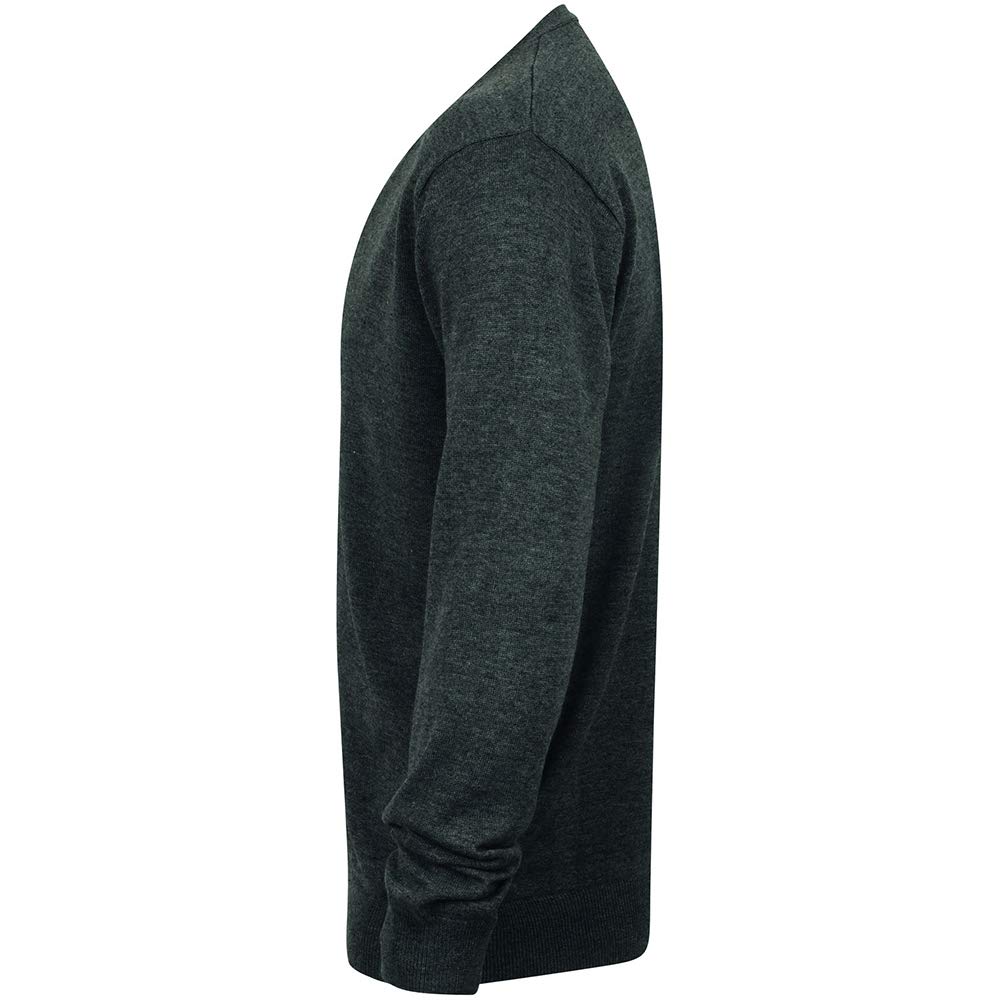 Men's Slim Fit V-Neck Button-Up Fine Knit Cardigan Sweater - Lightweight Layering for Office & Casual Wear