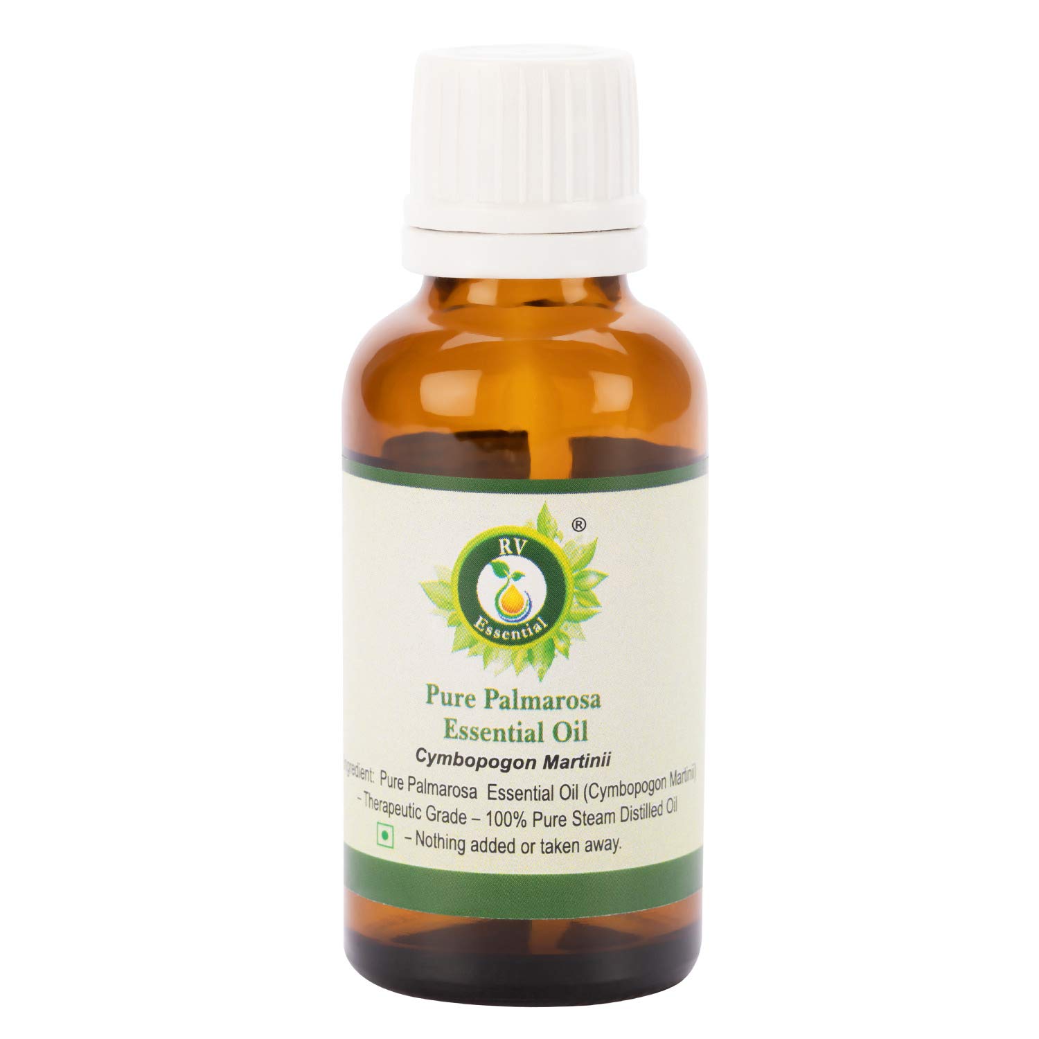 Pure Palmarosa Essential Oil 10ml - 100% Natural Steam Distilled Cymbopogon Martinii for Aromatherapy, Massage & Skincare | Relaxing & Uplifting Scent for Diffusers, Bath & DIY Beauty Products