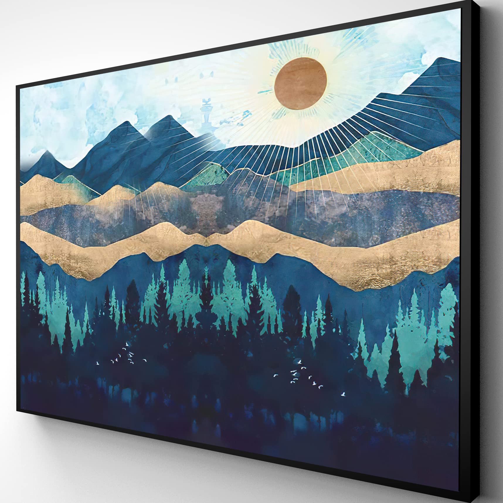 Abstract Mountain Canvas Wall Art - 20