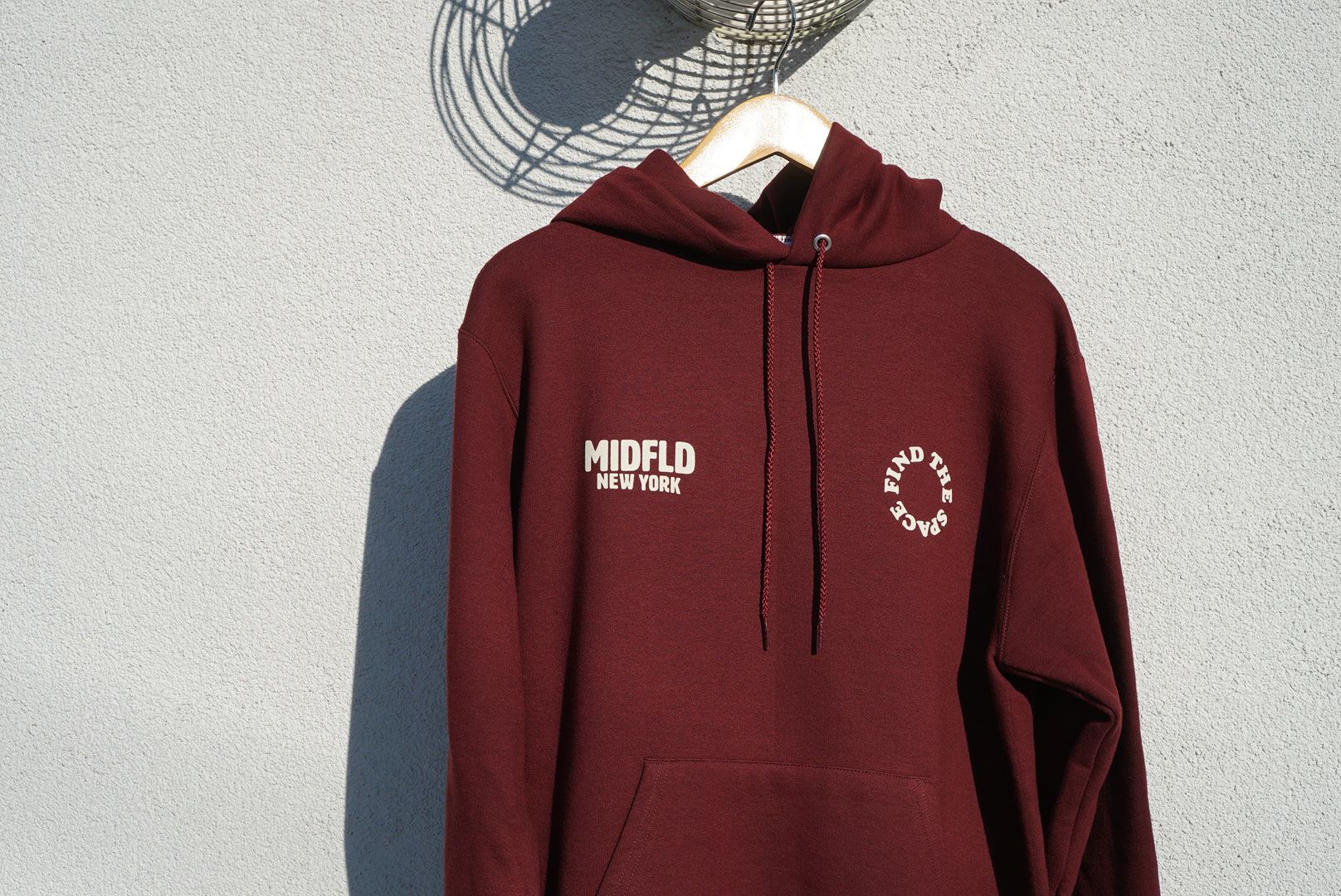 Champion Double Logo Hoodie for Men & Women - Find the Space Collection - Maroon Pullover Sweatshirt for Casual Wear, Street Style & Gym Comfort