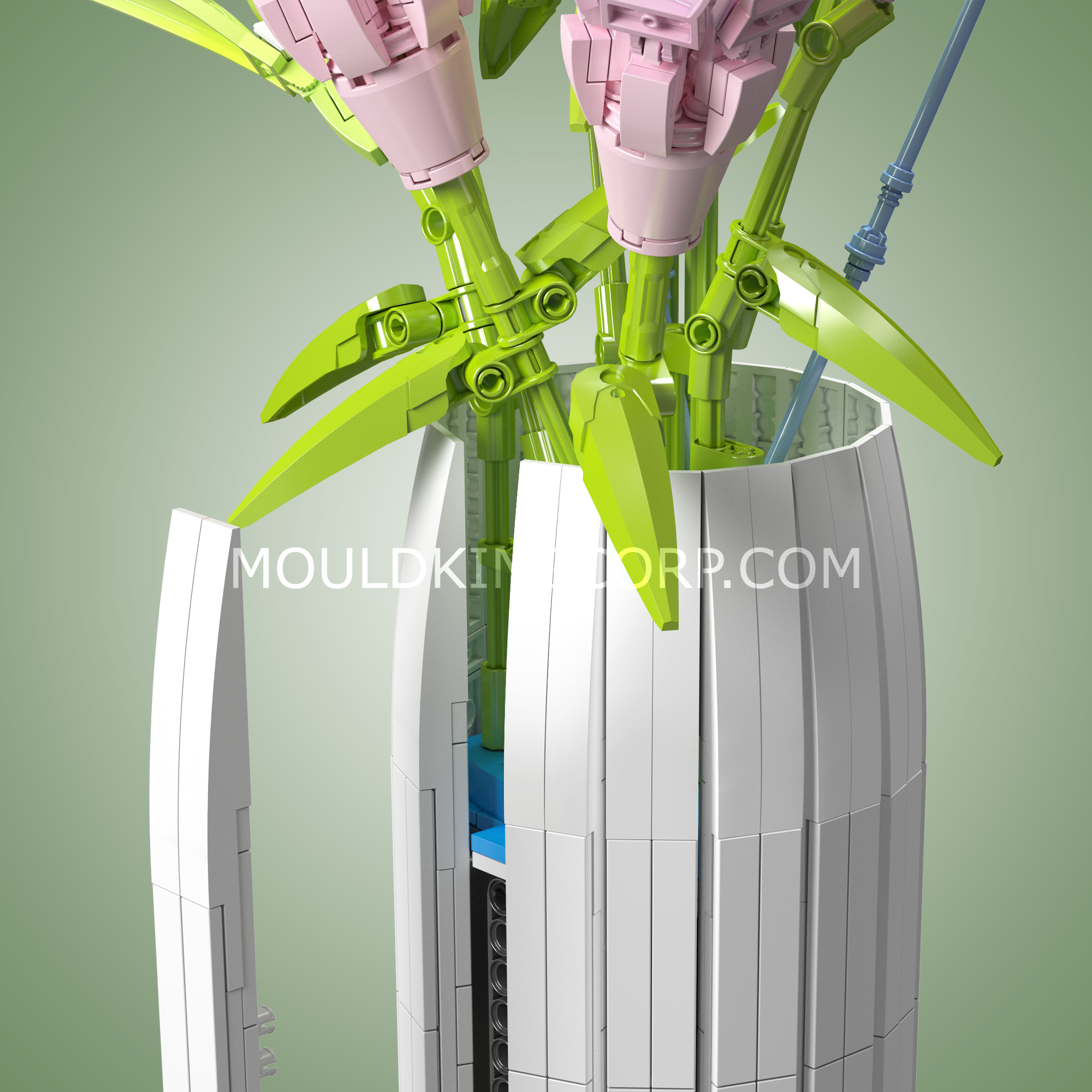 Mould King 10057 Lily Flowers Bouquet Building Set - 1,006 Piece DIY Floral Arrangement Kit for Home Decor, Gift & Creative Play | Perfect for Birthday, Wedding & Office Decoration