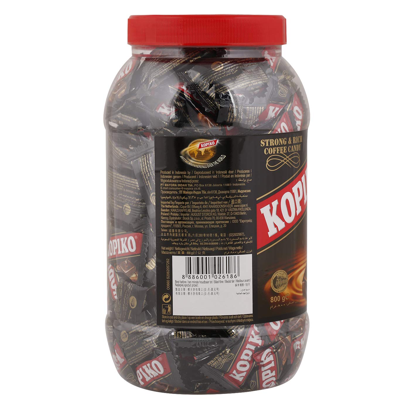Kopiko Coffee Candy 800g - Premium Indonesian Coffee Bean Candies with Real Coffee Extract for Rich Flavor - Best Coffee Candy in the World (Cappuccino Flavor) - Perfect for Office Snacks, Travel Energy Boost & Coffee Lover Gifts